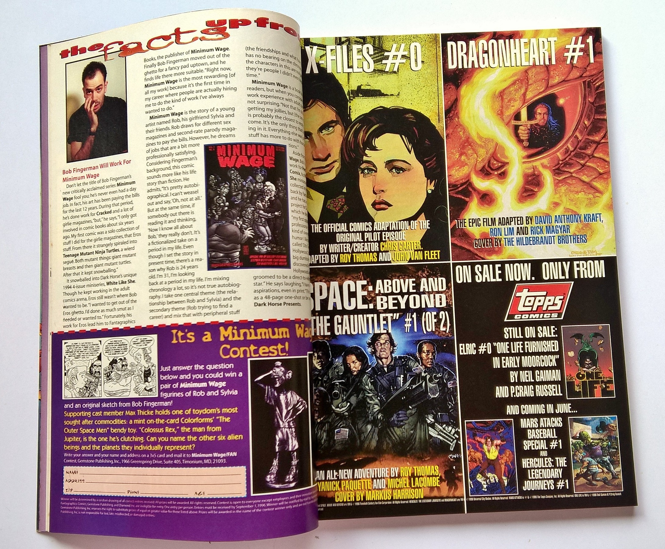 นิตยสารการ์ตูนเก่า ภาษาอังกฤษ Warrior #1 Comic Book in the World,Warrior-Callahan-Smith "I AM, I AM IRONMAN" FAN#14, AUGUST 1996