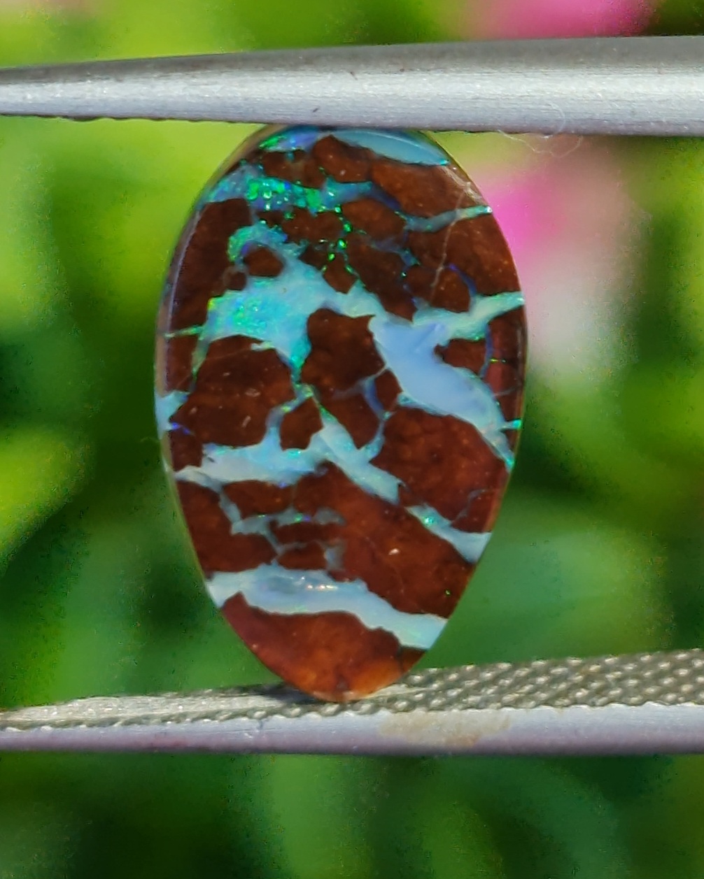 พลอย โบลเดอร์ โอปอล ออสเตรเลีย Australian Boulder Opal 4.60 กะรัต (Cts.) พลอยแท้ อัญมณีมงคลประจําวันเกิด เครื่องประดับพลอย