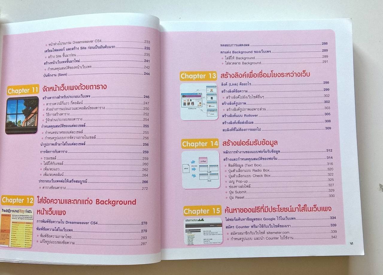 หนังสือคอมพิวเตอร์ "สร้างเว็ปไซต์ด้วย Photoshop &Dream Weaver " โดย ประภาพร ช่างไม้