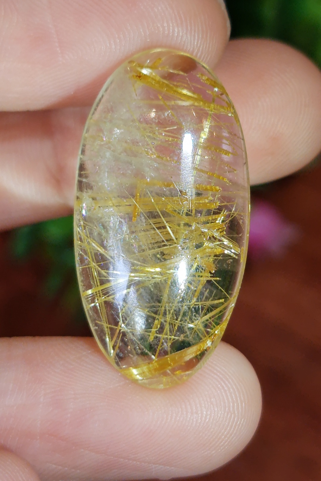 ไหมทอง ควอตซ์ Golden Rutilated Quartz 22.22 กะรัต Cts.พลอยแท้ อัญมณีมงคลประจําวันเกิด เครื่องประดับพลอย