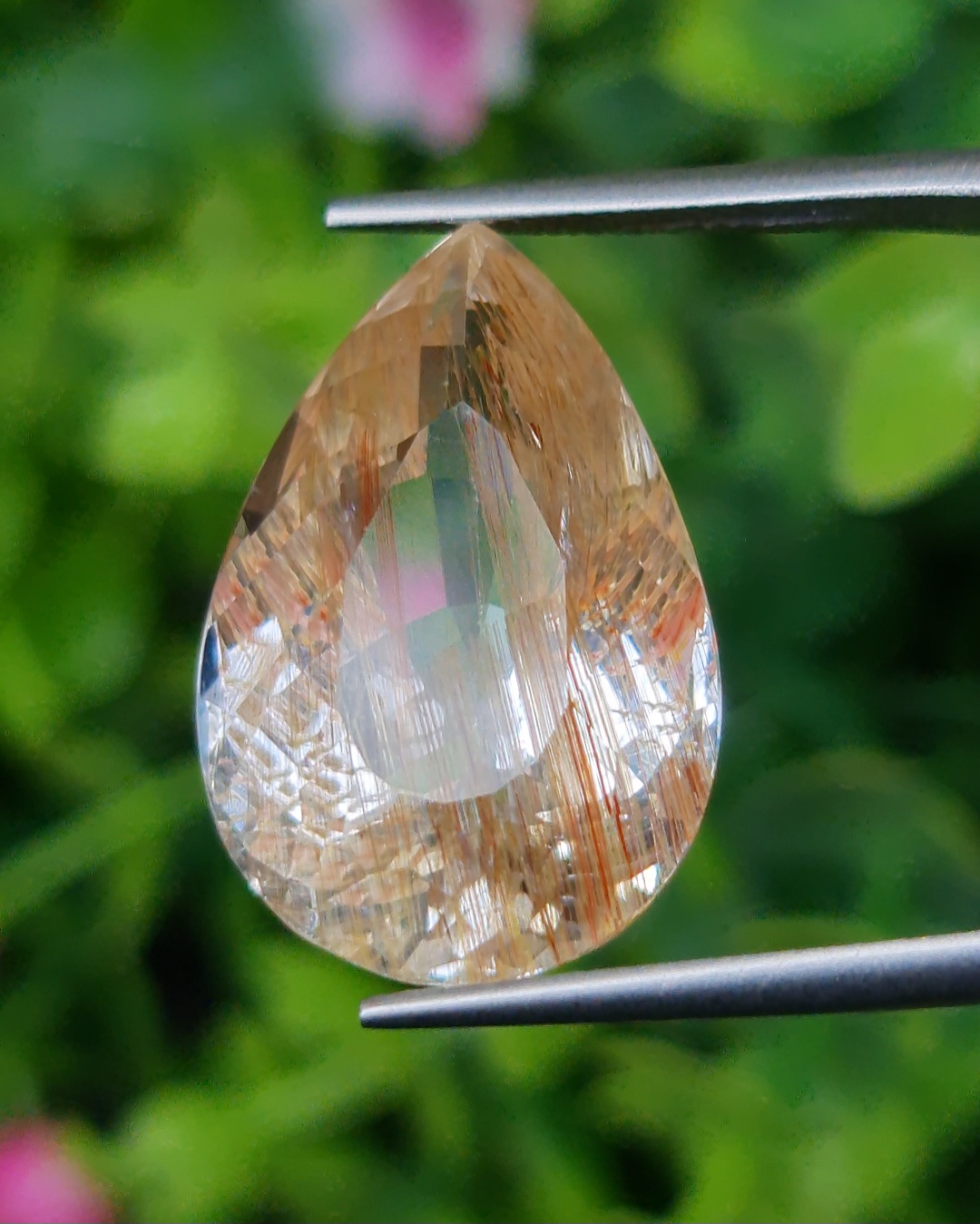 ไหมทอง โทแพซ Golden Rutilated Topaz 5.58 กะรัต Cts.พลอยแท้ อัญมณีมงคลประจําวันเกิด เครื่องประดับพลอย