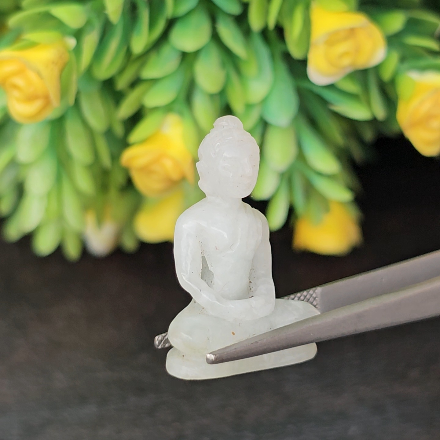 หยก แกะสลัก รูป พระ (Burmese jadeite) 19.30 กะรัต (cts.) หยก พม่า แท้