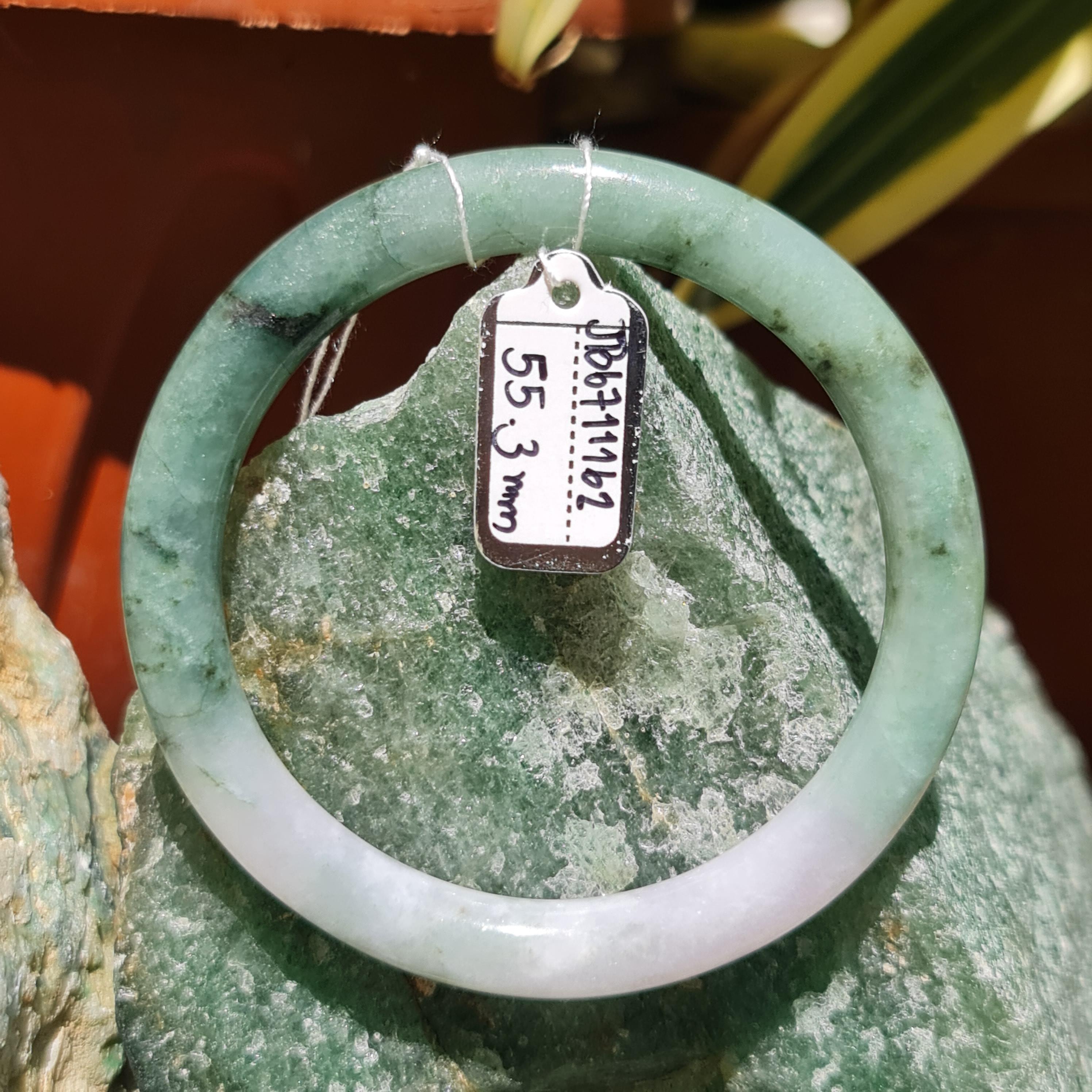 JB6711162 หยก พม่า แท้ Jade กำไลหยก 55.3 มม. (Jadeite bracelet) พม่า (Myanmar)