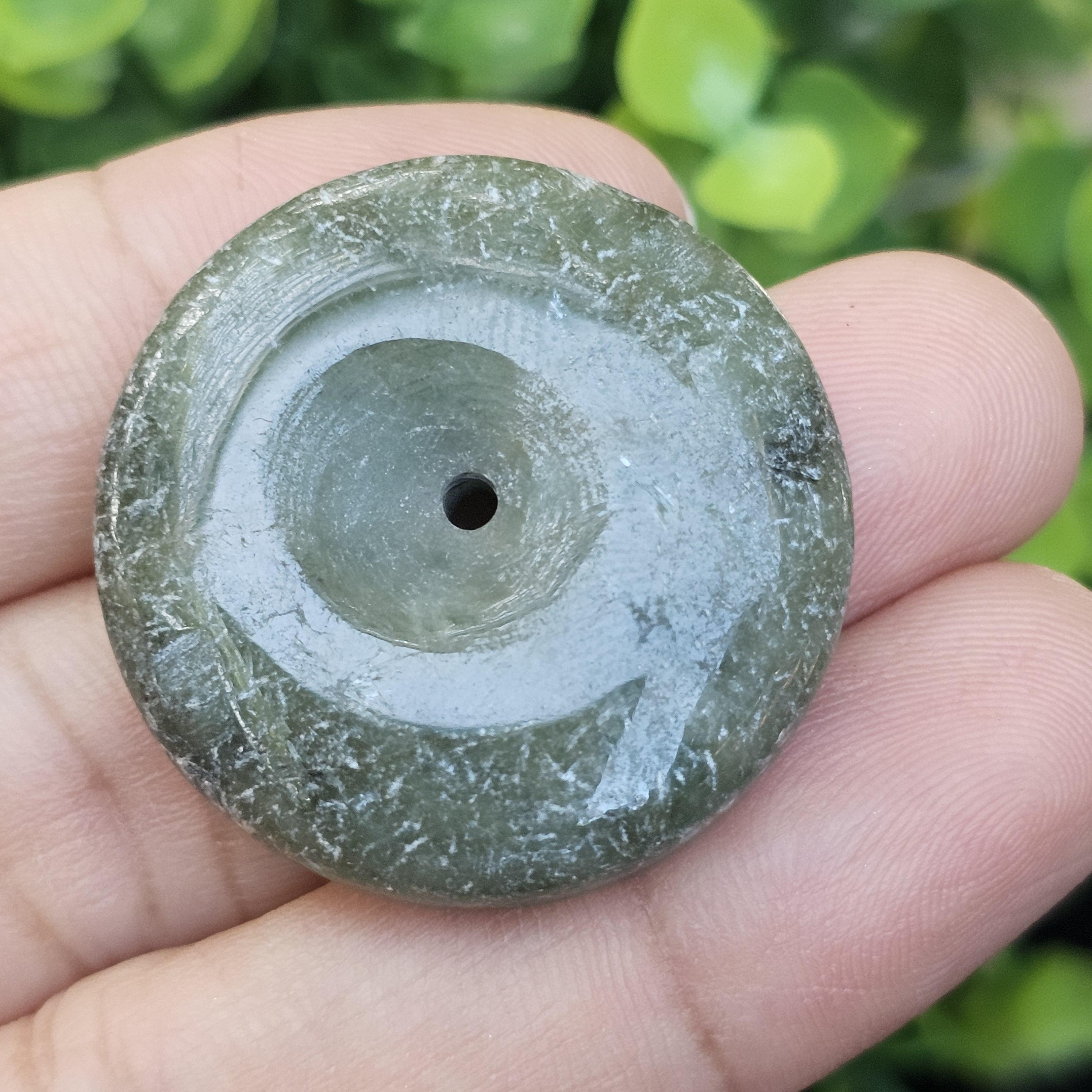 หยก พม่า แท้ Jade จี้โดนัทหยก (Bi-dise jadeite) พม่า (Myanmar) 75.03 กะรัต (Cts.)