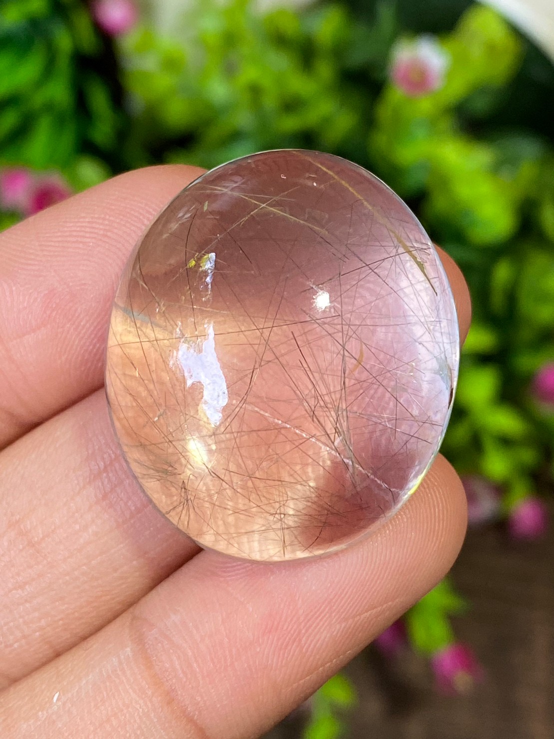 ไหมทอง ควอตซ์ Yellow Rutilated Quartz 86.82 กะรัต Cts. พลอยแท้ อัญมณีมงคลประจําวันเกิด เครื่องประดับพลอย
