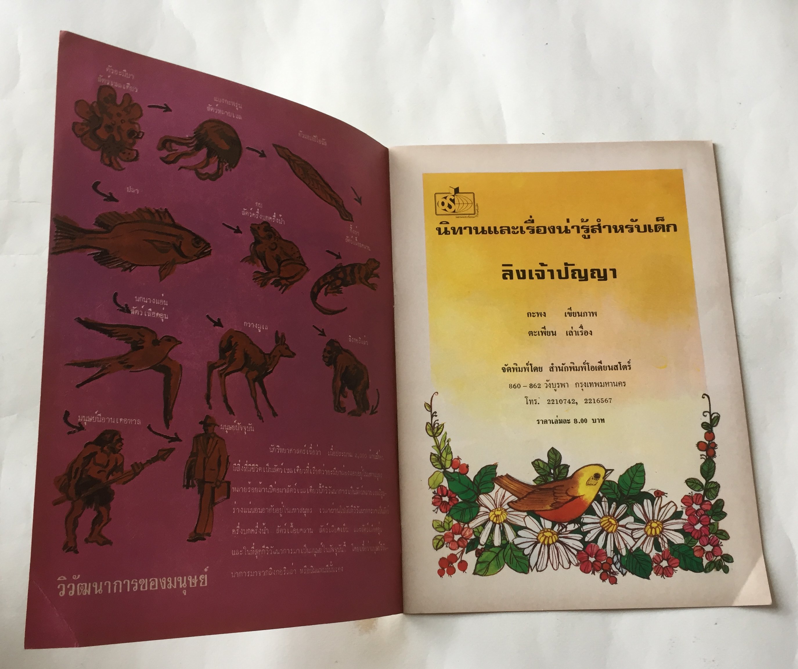 หนังสือนิทานเก่าเก็บ ลิงเจ้าปัญญา