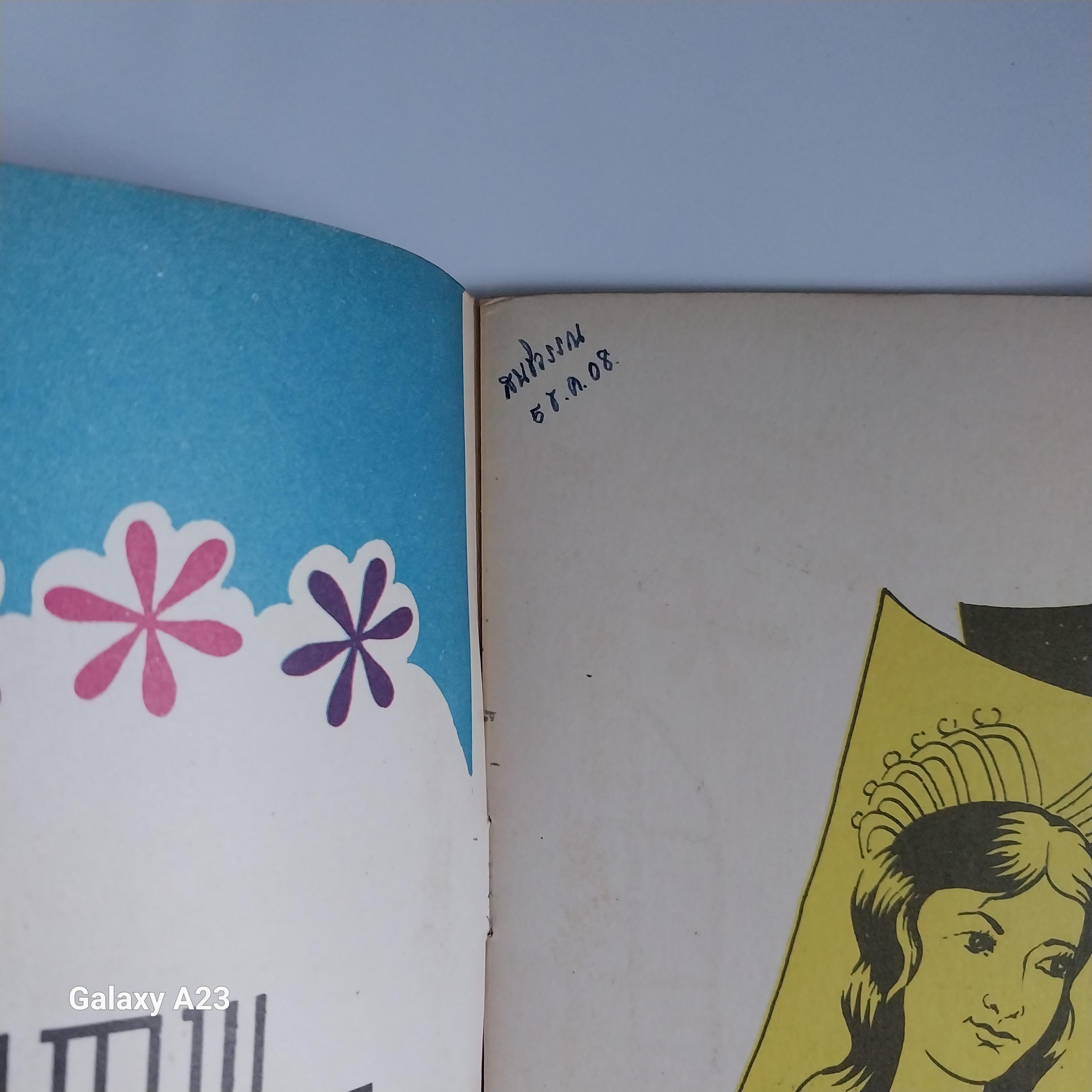 ** มีรอยเขียนชื่อที่หน้าแรกหนังสือสภาพดี หนังสือชุดภาพและการ์ตูนขององค์การค้าคุรุสภา ราคาปก 2.50 บาทซินเดอเรลล่า คำบรรยายโดย กำธร สถิรกุล ภาพโดย มาโครา