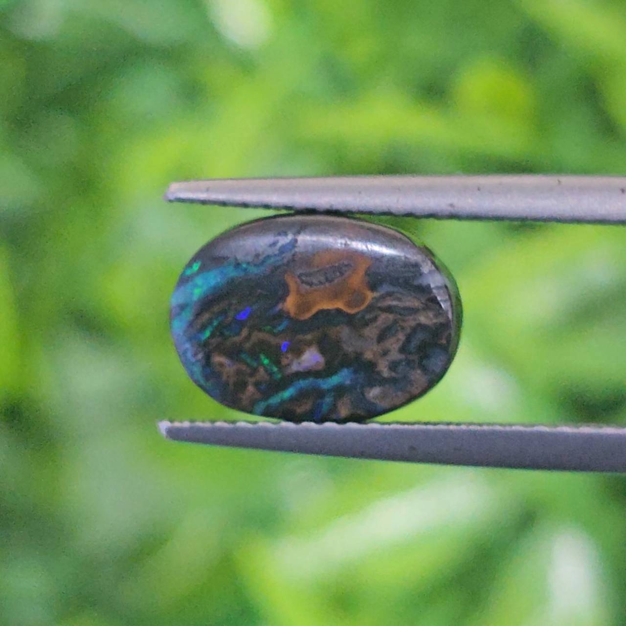 พลอย โบลเดอร์ โอปอล ออสเตรเลีย Australian Boulder Opal 3.86 กะรัต (Cts.) พลอยแท้ อัญมณีมงคลประจําวันเกิด เครื่องประดับพลอย