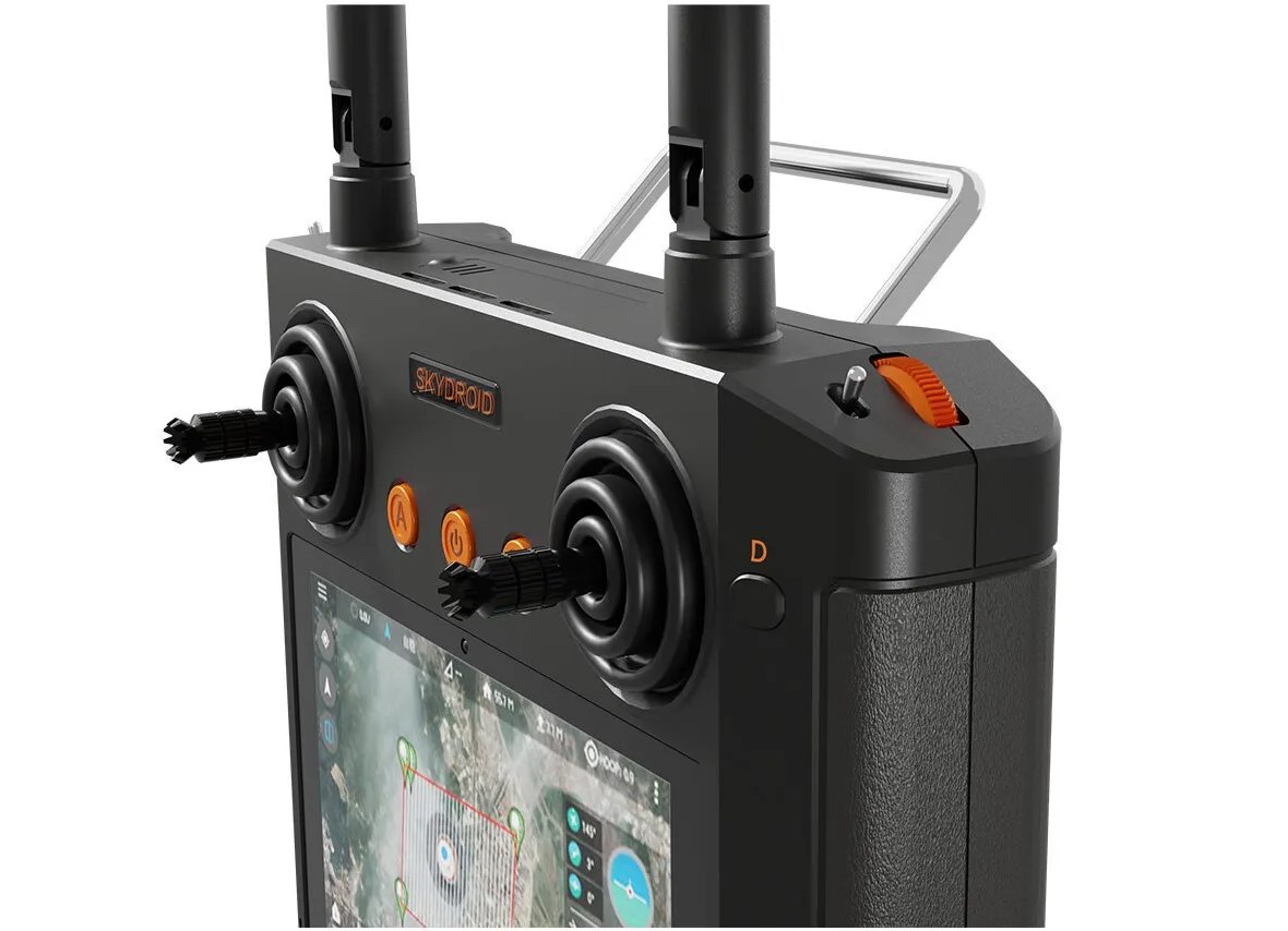 รีโมทจอสัมผัส พร้อม Ground Station ในตัว Skydroid H12Pro พร้อมรีซีฟ R12Pro และกล้องC10Pro กิมบอลกันสั่น3แกนในตัว บันทึก VDO 2K และภาพได้ สตรีมVDOสดผ่าน RTSP Ethernet port ได้