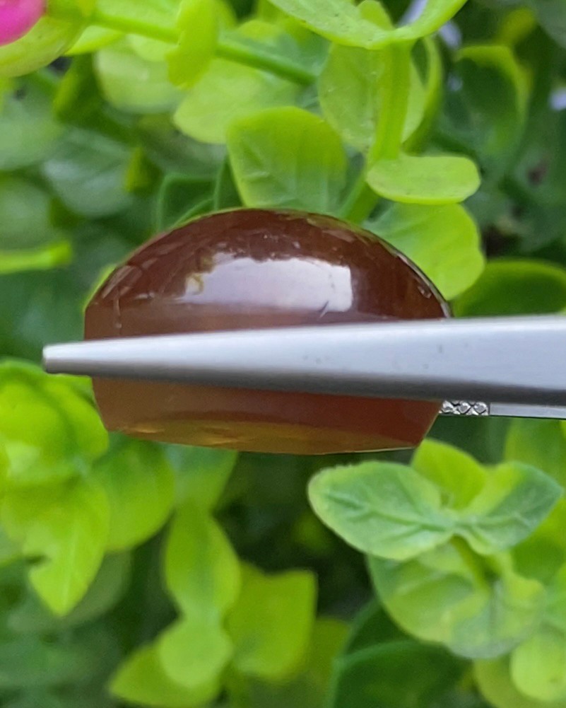 พลอย ตาแมว อะพาไทต์ Cat eye Apatite 25.00 กะรัต (Cts.) พลอยแท้ อัญมณีมงคลประจําวันเกิด เครื่องประดับพลอย