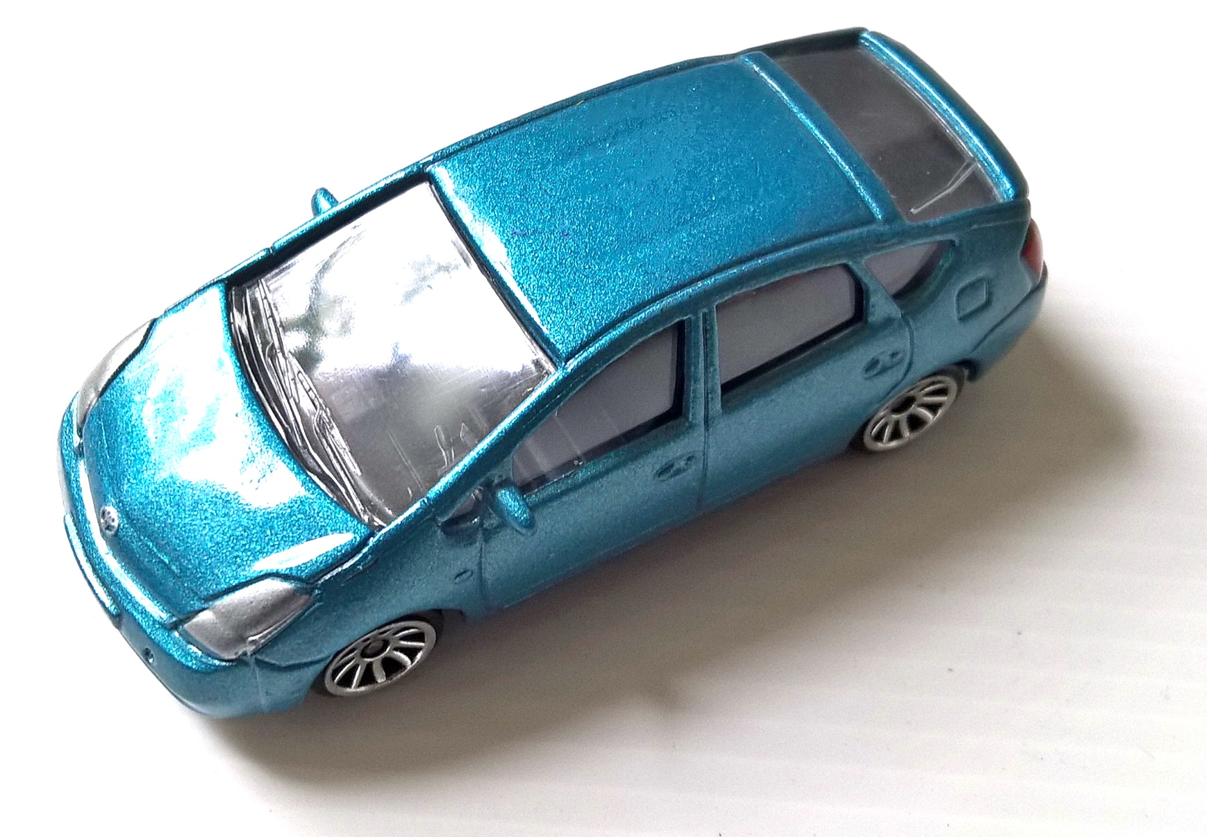 ขายโมเดลรถ Majorette Toyota Prius สีฟ้าเขียว Ech 1:59 ,Ref:292D