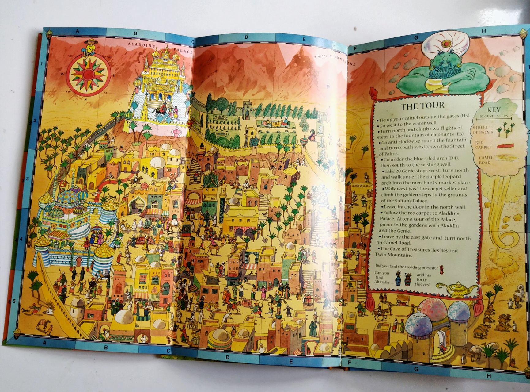 หนังสือภาพภาษาอังกฤษ Once Upon a Time,MAP BOOK "กาลครั้งหนึ่ง " แผนที่ ไกด์สู่ The Enchanted forest, The Giant Kingdom Neverland, The Land of Oz, Aladdin's Kingdom Wonderland และ ป๊อปอัพพระราชวัง ภาพโดย Peter Joyce ฉบับภาษาอังกฤษ