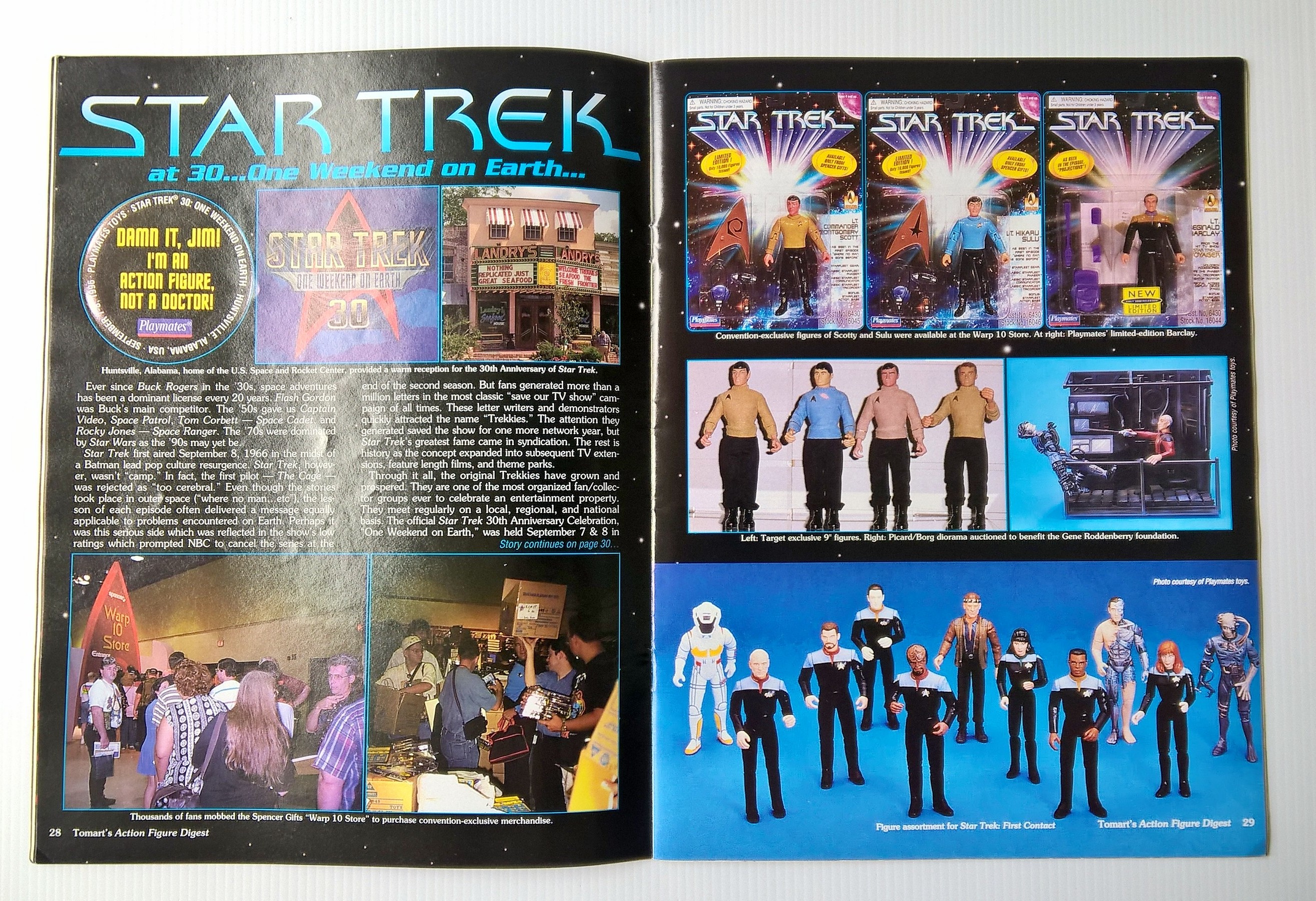 ขายนิตยสารเก่าแนวการ์ตูน ของสะสม Tomart’s ACTION FIGURE DIGEST, No. 33, October 1996 ในเล่ม Star Trek at 30 Charlee Flat Tokyo Toy Fair Masters of the Universe Update He-man