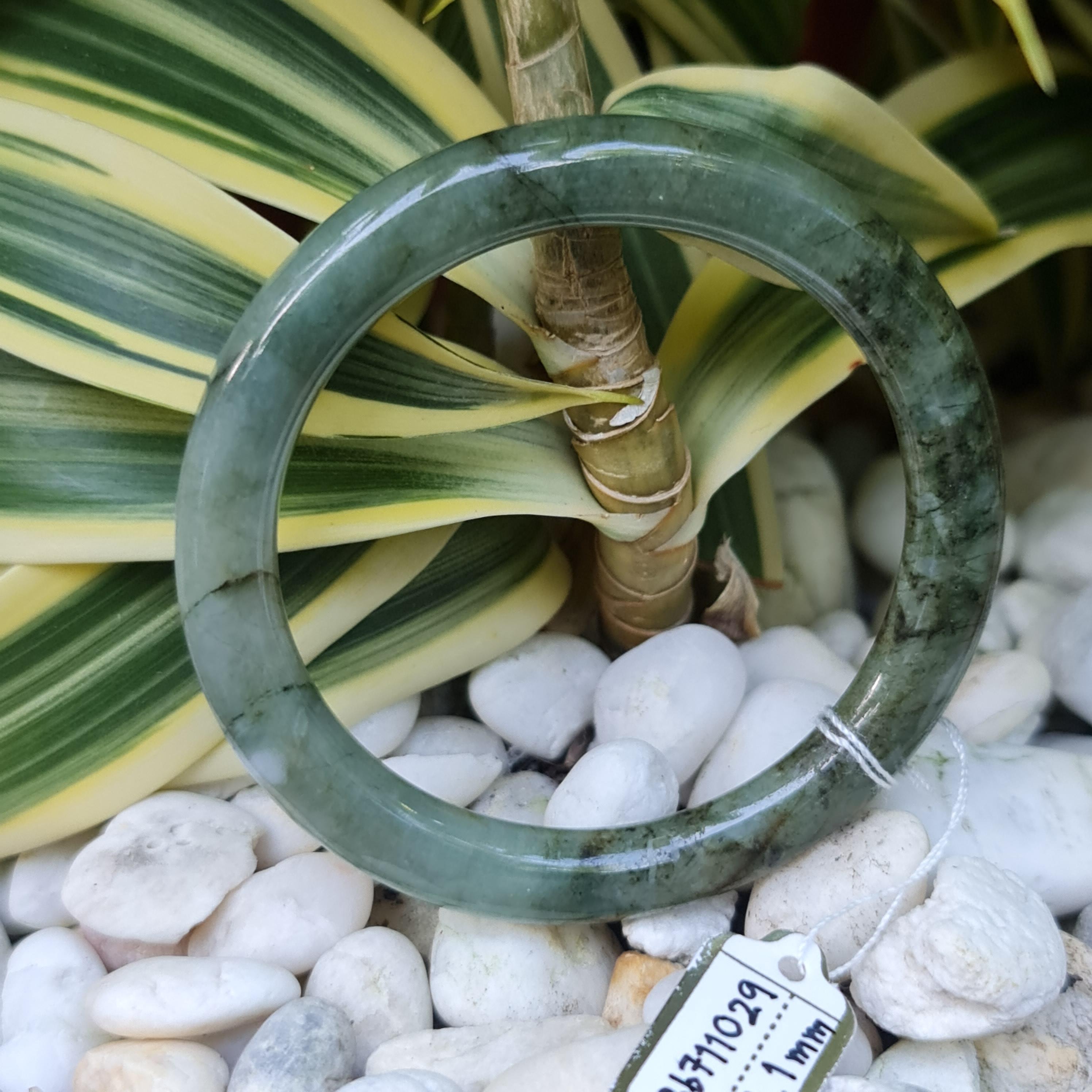 JB6711029 หยก พม่า แท้ Jade กำไลหยก 51.1 มม. (Jadeite bracelet) พม่า (Myanmar)