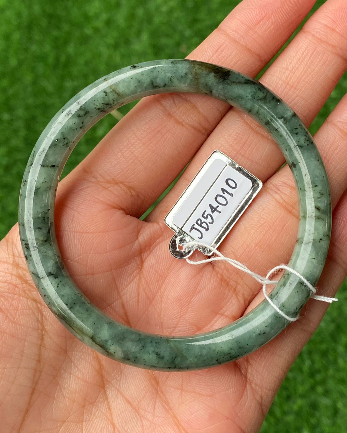 JB54010 หยก พม่า แท้ Jade กำไลหยก 54.2 มม. (Jadeite bracelet) พม่า (Myanmar)