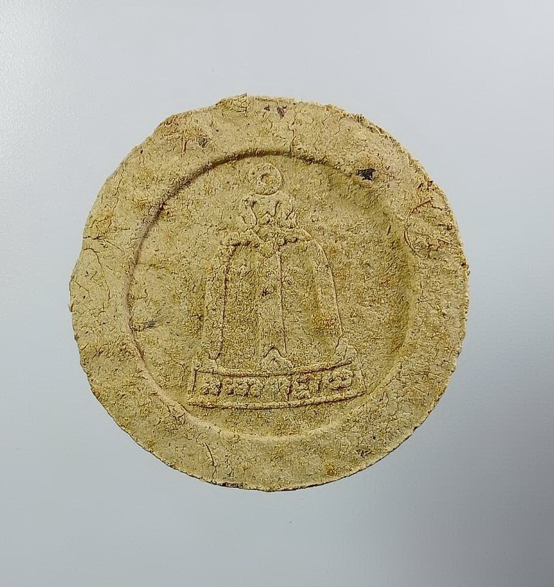 ผ3167 พระผงจันทร์ลอย สมเด็จพระพุฒาจารย์ (โต พรหมรังษี) หลังรูประฆัง