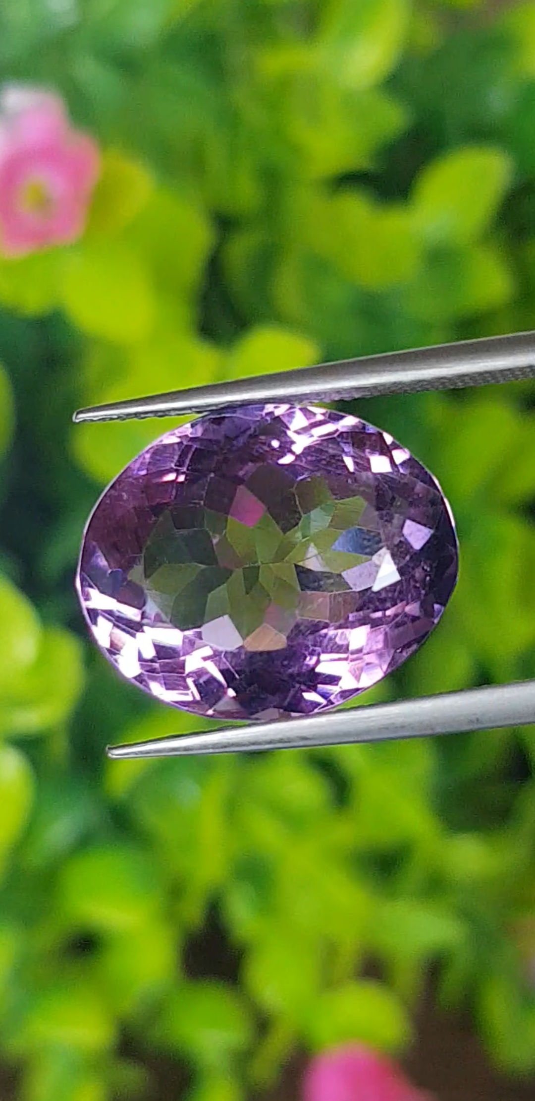 พลอย อเมทิส Amethyst 12.36 กะรัต (Cts.) พลอยแท้ อัญมณีมงคลประจําวันเกิด เครื่องประดับพลอย