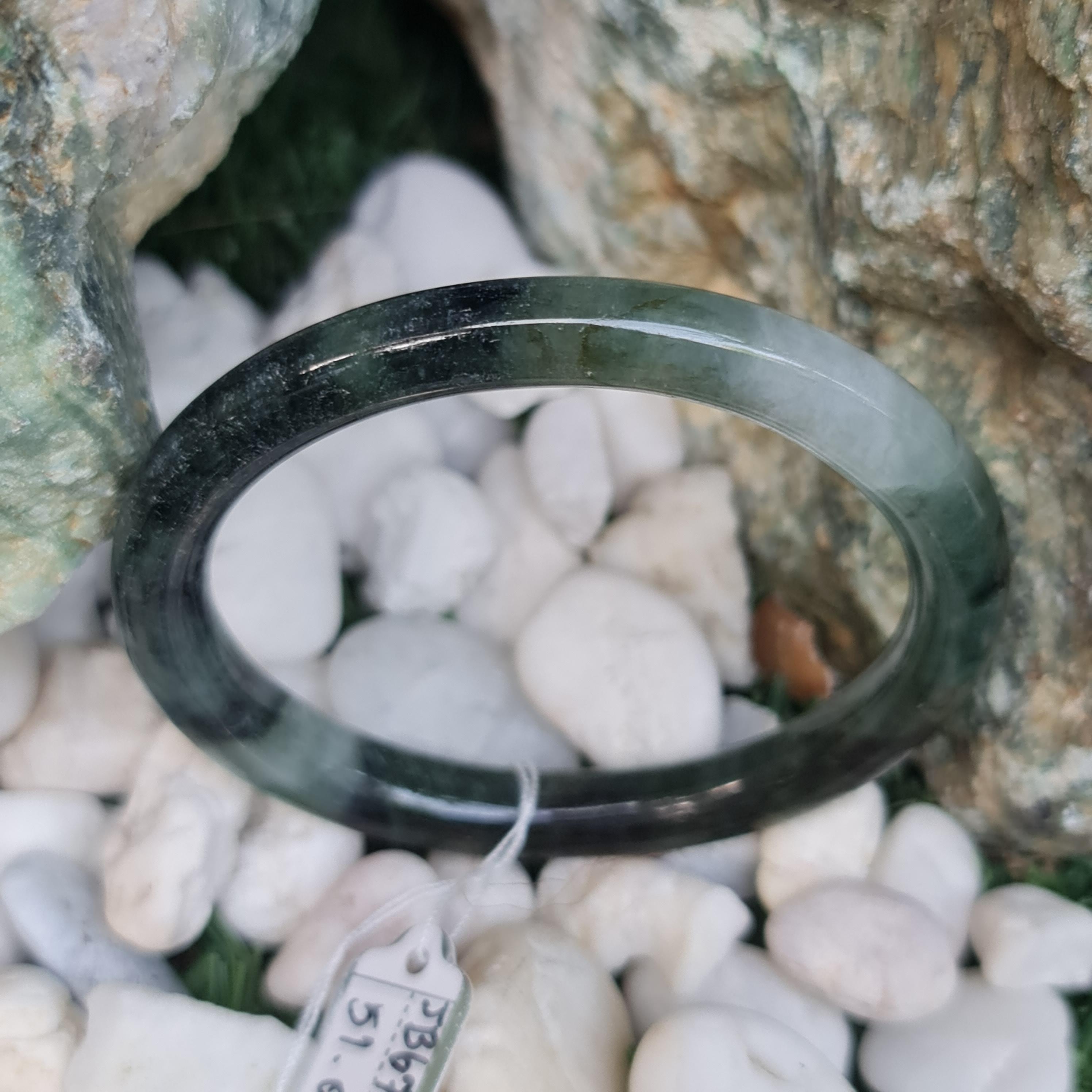 JB6711056 หยก พม่า แท้ Jade กำไลหยก 51.0 มม. (Jadeite bracelet) พม่า (Myanmar)