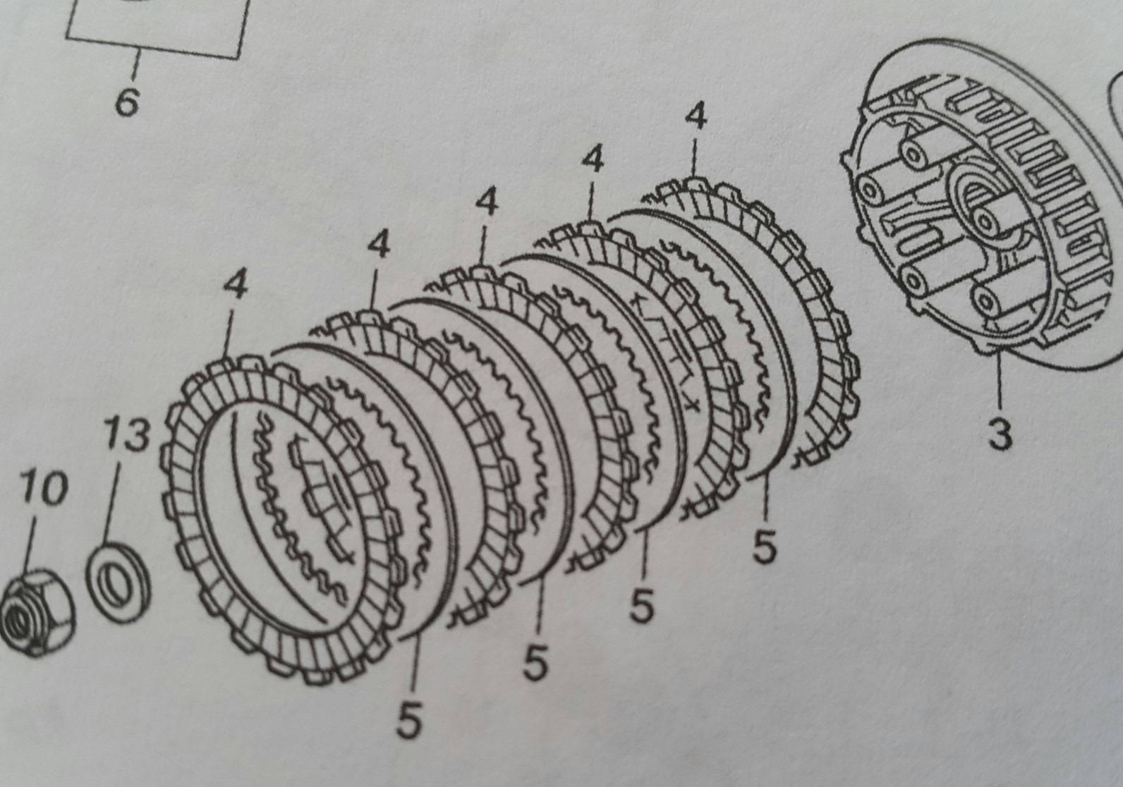 แผ่นเหล็กคลัทช์ CBR250R