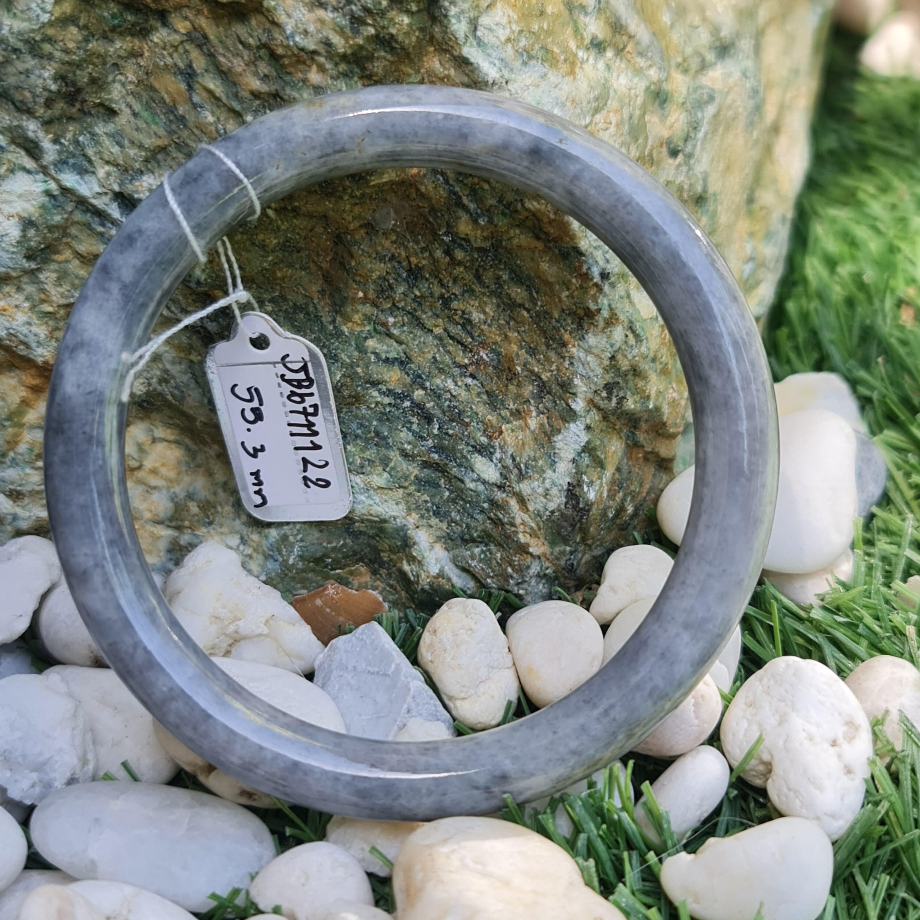 JB6711122 หยก พม่า แท้ Jade กำไลหยก 55.3 มม. (Jadeite bracelet) พม่า (Myanmar)
