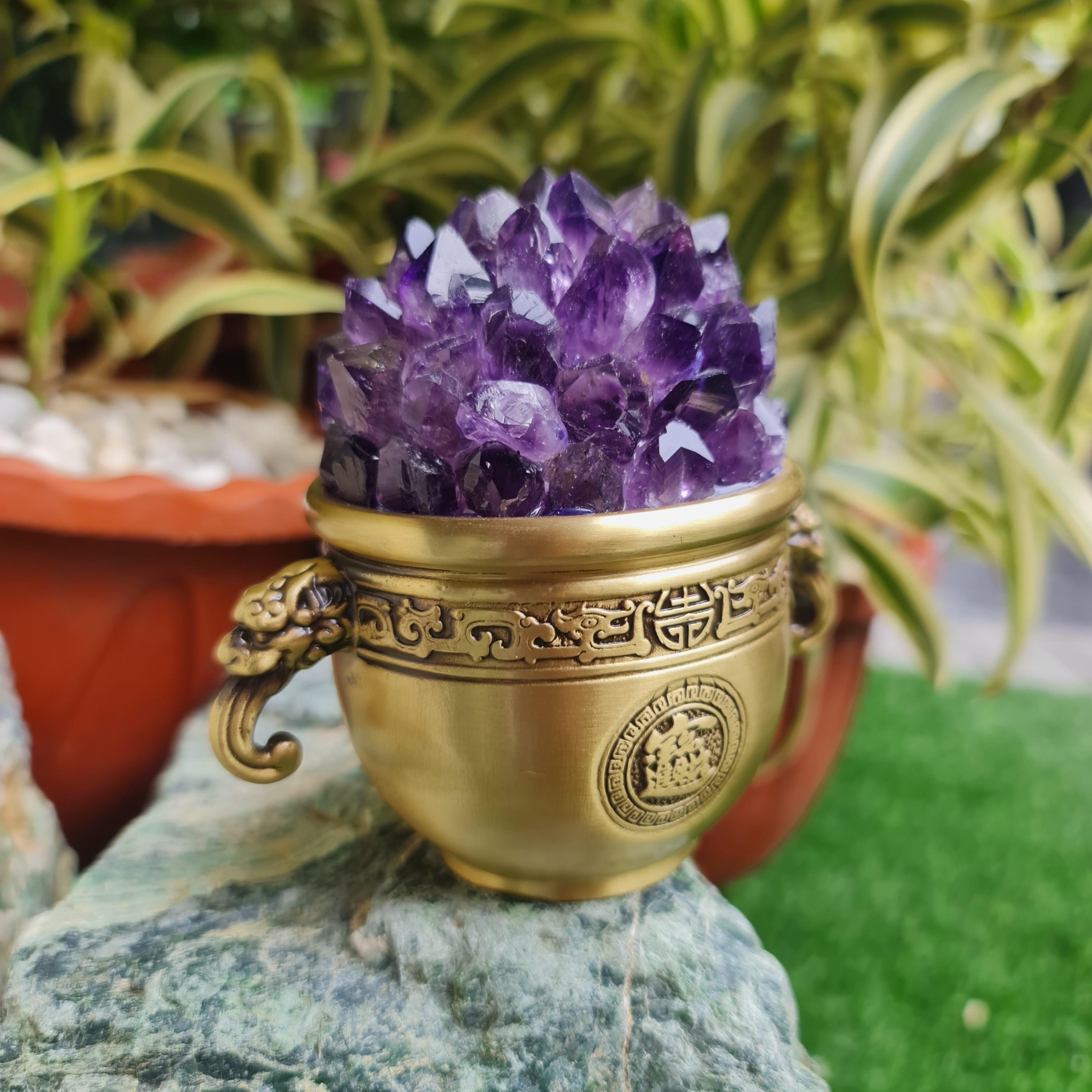 ก้อน ผลึก อเมทิส Amethyst พลอยแท้ อัญมณีมงคลประจําวันเกิด เครื่องประดับพลอย