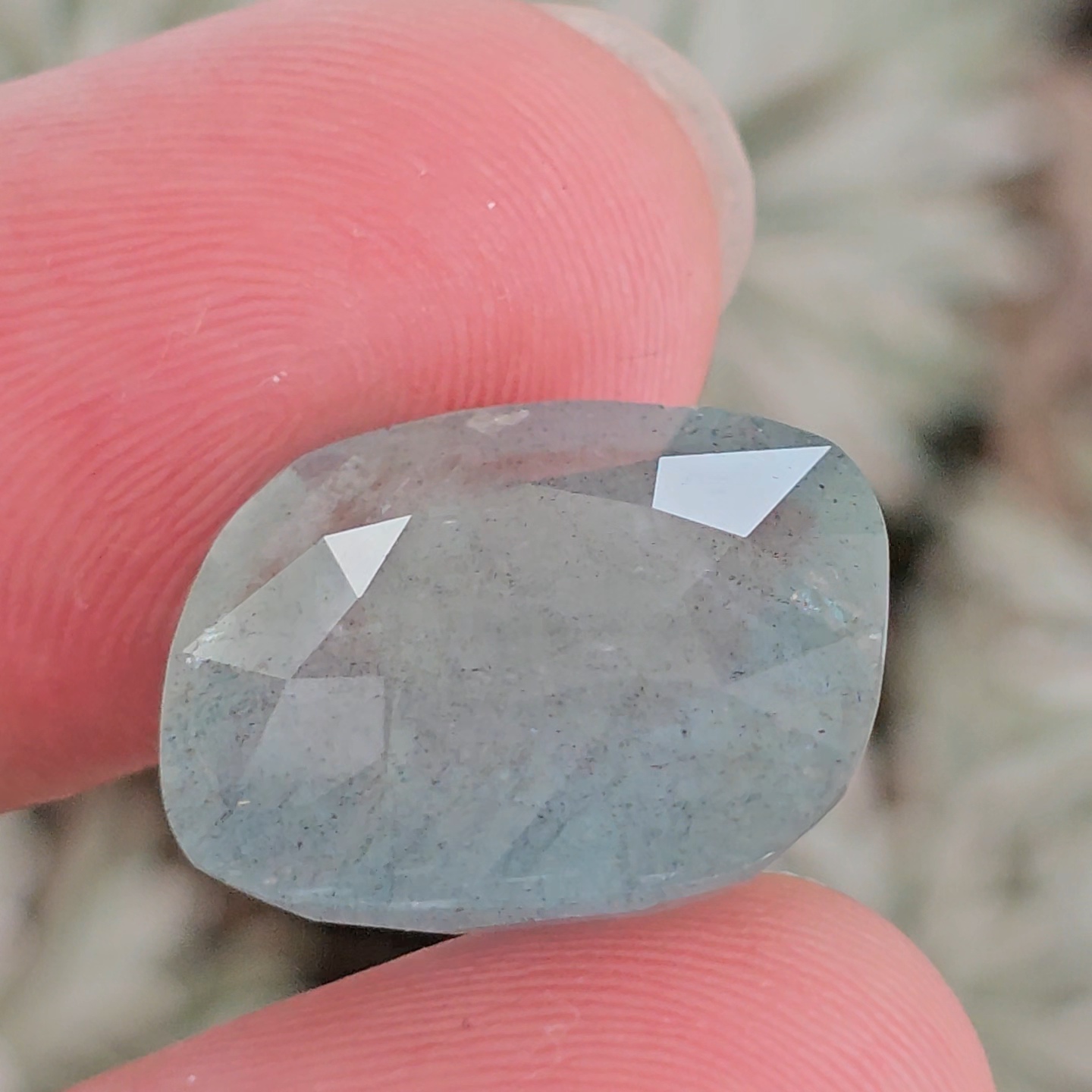 พลอย อความารีน Aquamarine 18.69 กะรัต (Cts.) พลอยแท้ อัญมณีมงคลประจําวันเกิด เครื่องประดับพลอย