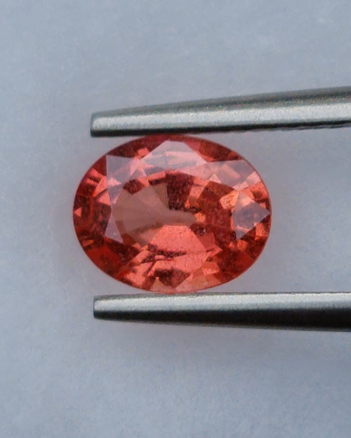 พลอย ออเรนจ์ แซฟไฟร์ Orange Sapphire 1.20 กะรัต (Cts.) พลอยแท้ อัญมณีมงคลประจําวันเกิด เครื่องประดับพลอย