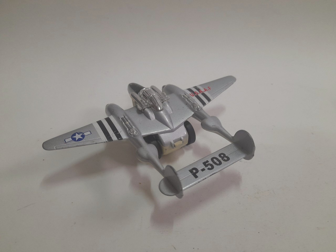 มีหลายภาพ โมเดลเครื่องบินรบจากสงครามโลกครั้งที่2 P-508 /P38 Lightning ขนาดตามภาพ ของมีตามภาพ