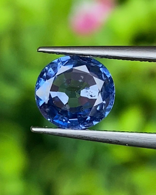 พลอย ไพลิน blue sapphire 1.56 กะรัต (Cts.) พลอยแท้ อัญมณีมงคลประจําวันเกิด เครื่องประดับพลอย