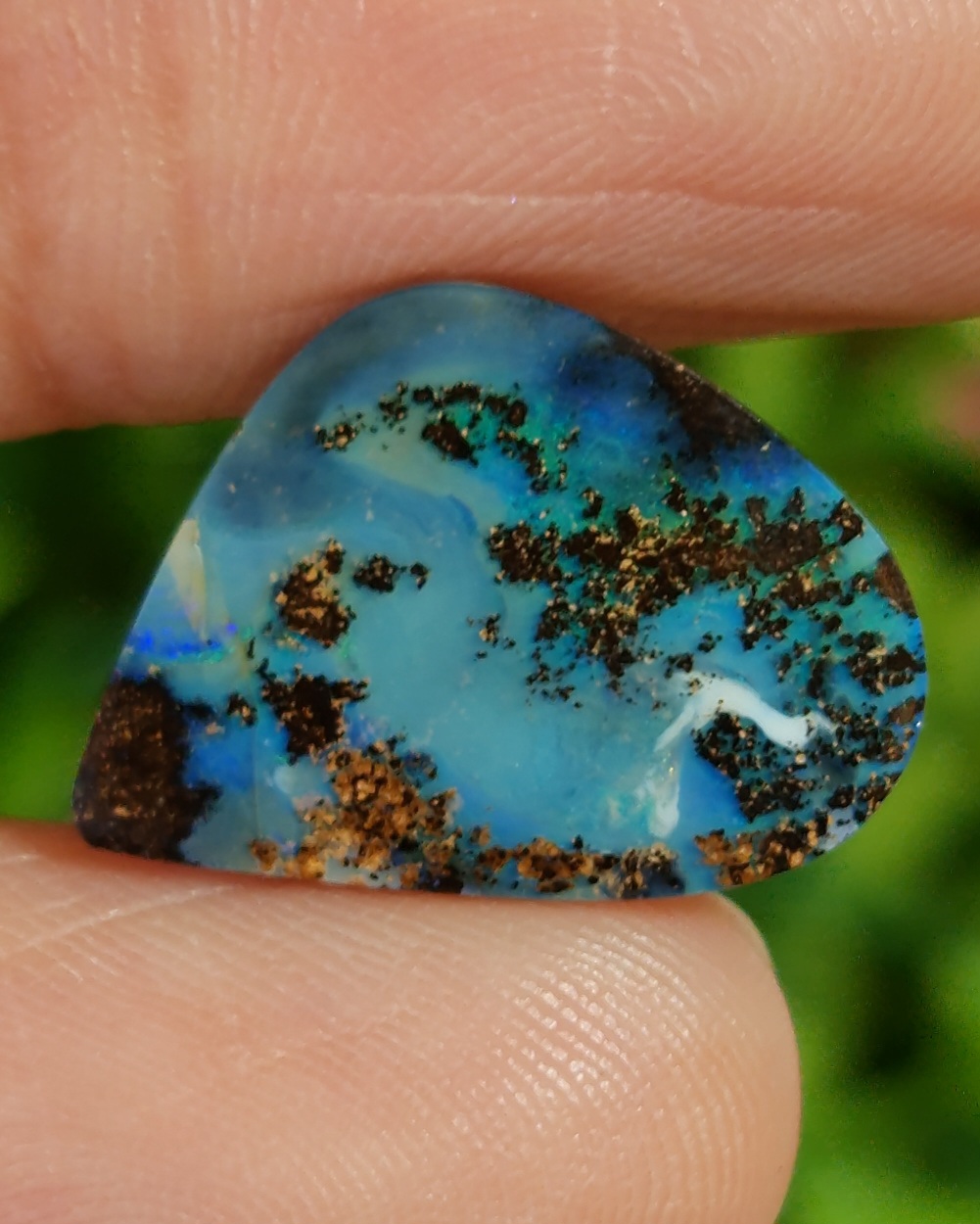 พลอย โบลเดอร์ โอปอล ออสเตรเลีย Australian Boulder Opal 8.80 กะรัต (Cts.) พลอยแท้ อัญมณีมงคลประจําวันเกิด เครื่องประดับพลอย