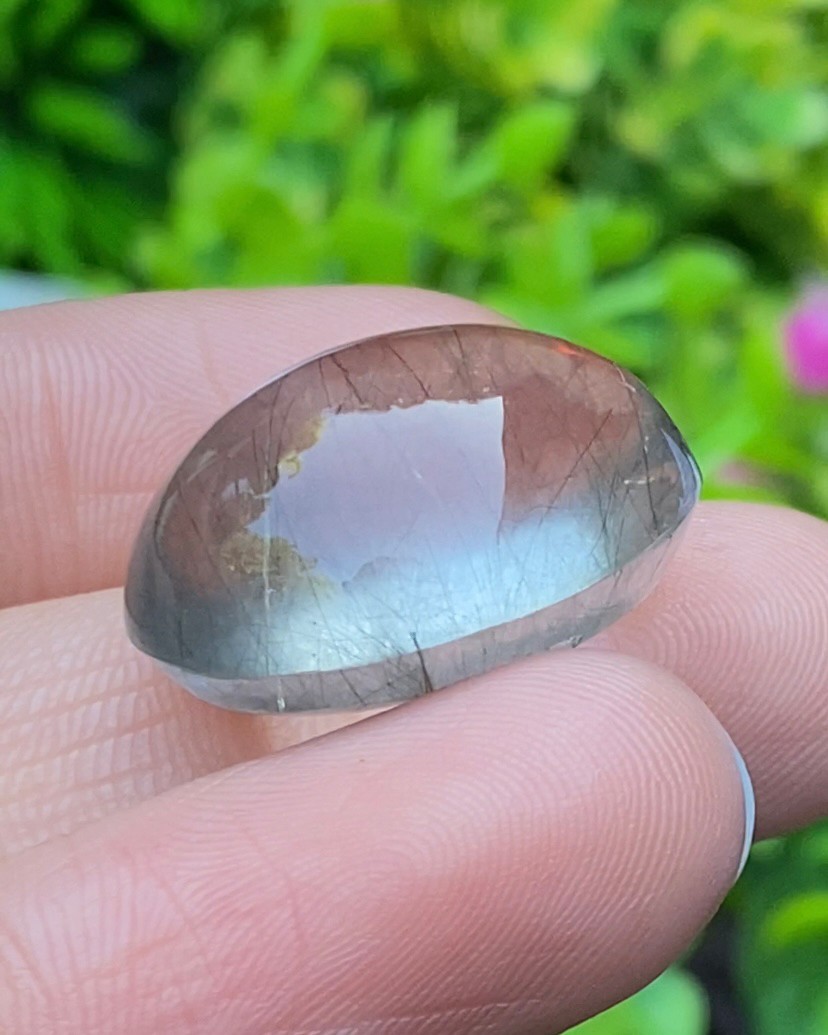 โป่งข่าม ควอตซ์ Rutilated Quartz 33.15 กะรัต Cts. พลอยแท้ อัญมณีมงคลประจําวันเกิด เครื่องประดับพลอย