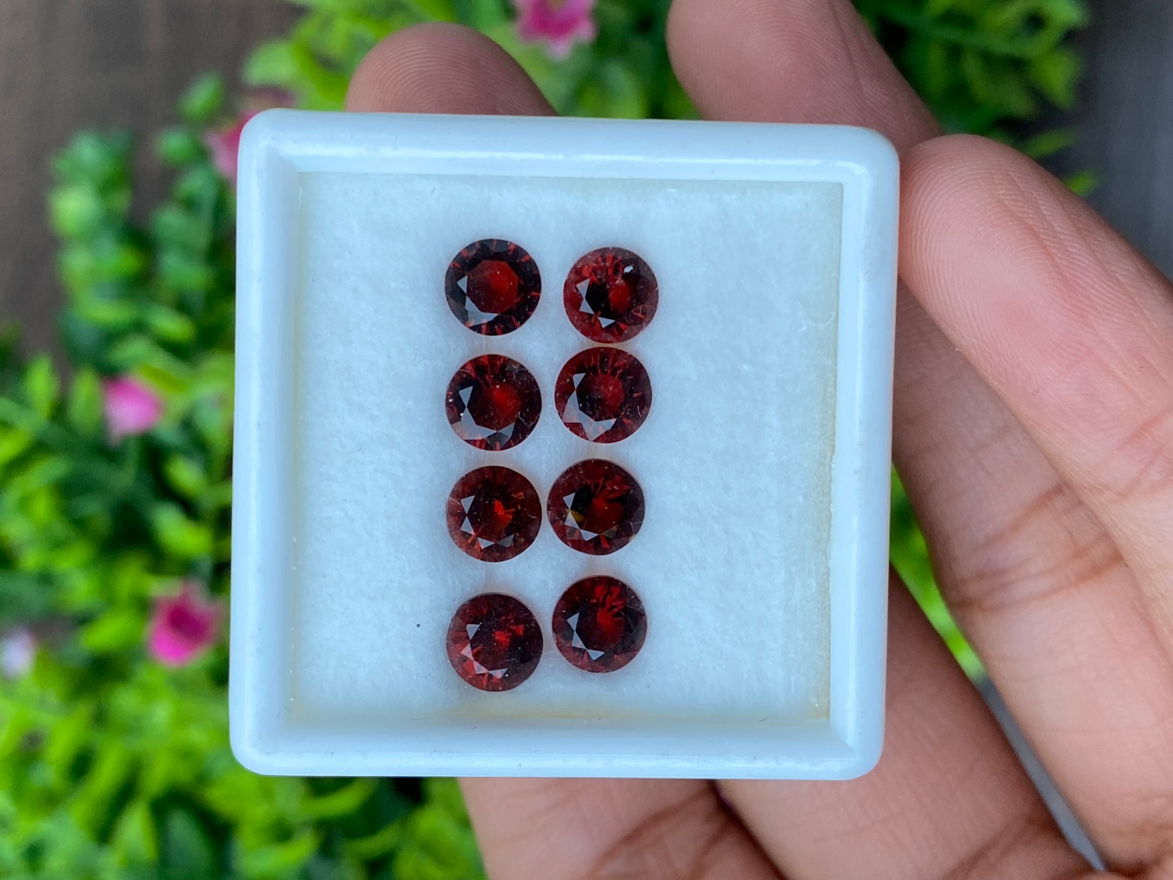 พลอย ซิทริน Citrine 5.82 กะรัต(Cts.) 8 เม็ด Pcs. พลอยแท้ อัญมณีมงคลประจําวันเกิด เครื่องประดับพลอย