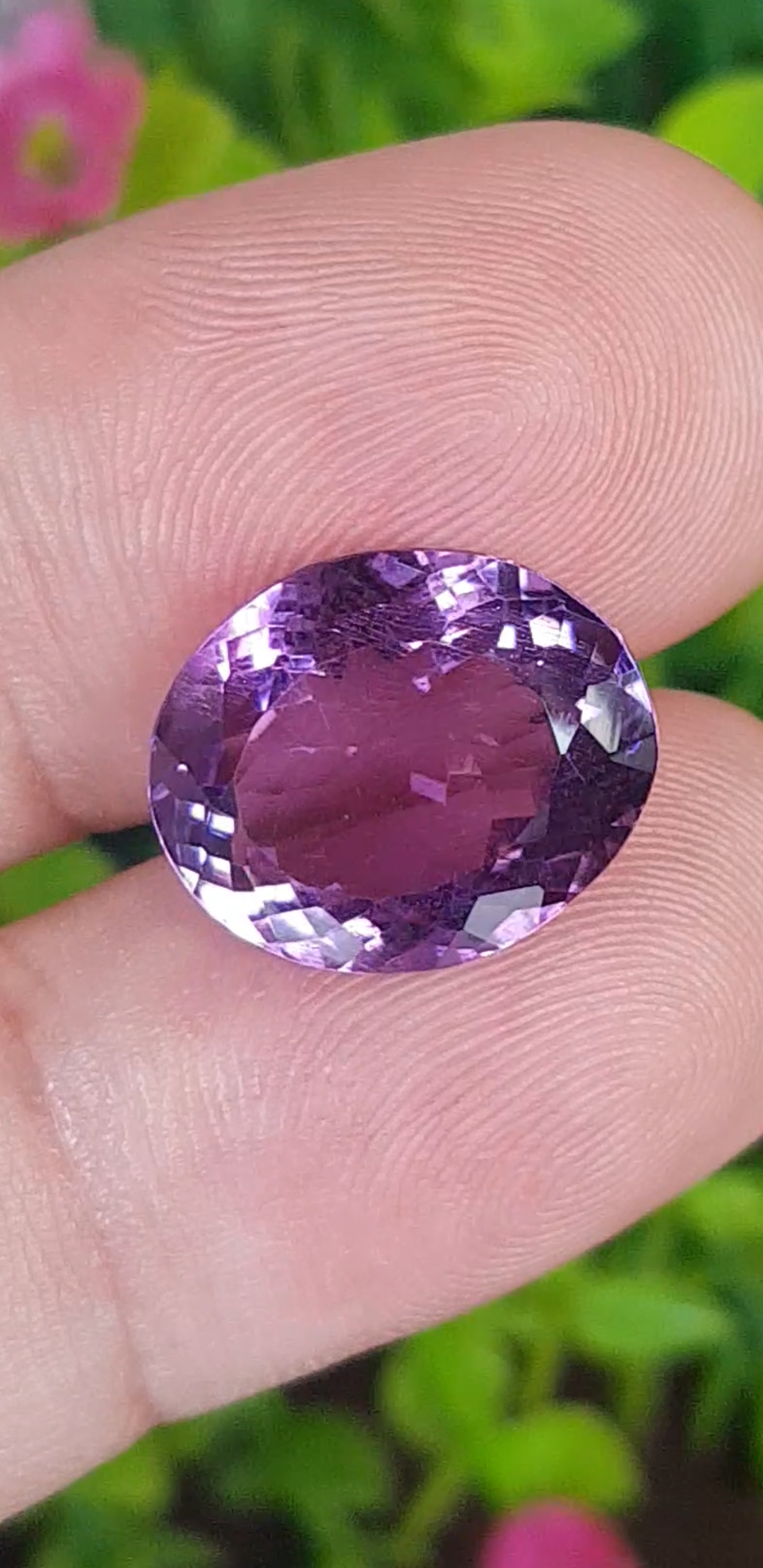 พลอย อเมทิส Amethyst 12.36 กะรัต (Cts.) พลอยแท้ อัญมณีมงคลประจําวันเกิด เครื่องประดับพลอย