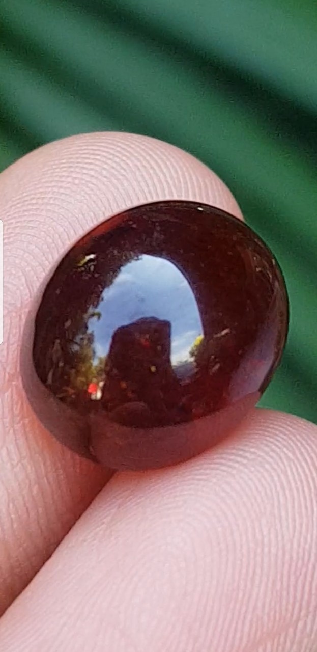 พลอย สเปสซาร์ไทต์ Spessartite Garnet 13.77 กะรัต (Cts.) ดิบ Unheated พลอยแท้ อัญมณีมงคลประจําวันเกิด เครื่องประดับพลอย