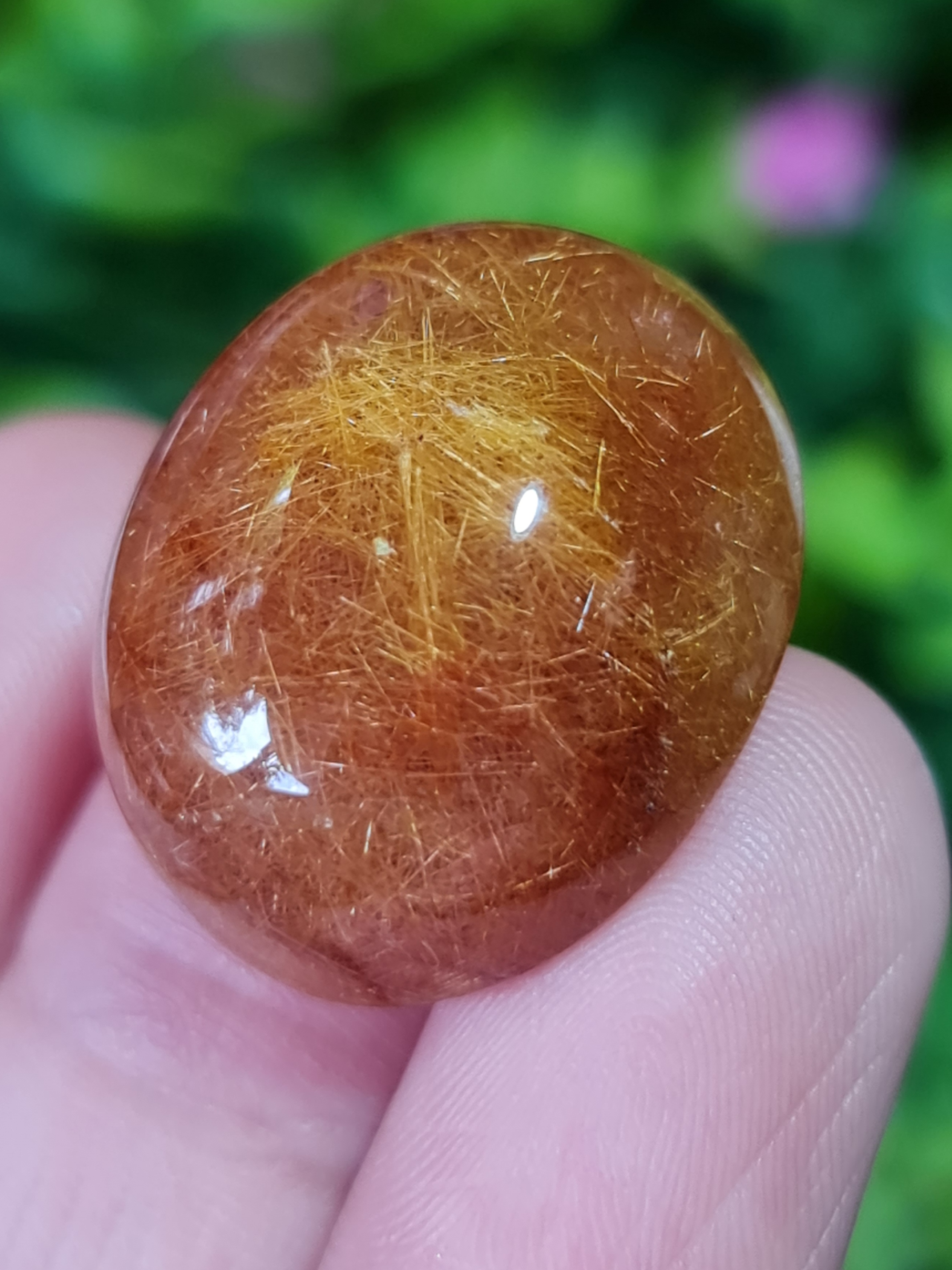 ไหมทอง ควอตซ์ Golden Rutilated Quartz 38.45 กะรัต Cts.พลอยแท้ อัญมณีมงคลประจําวันเกิด เครื่องประดับพลอย