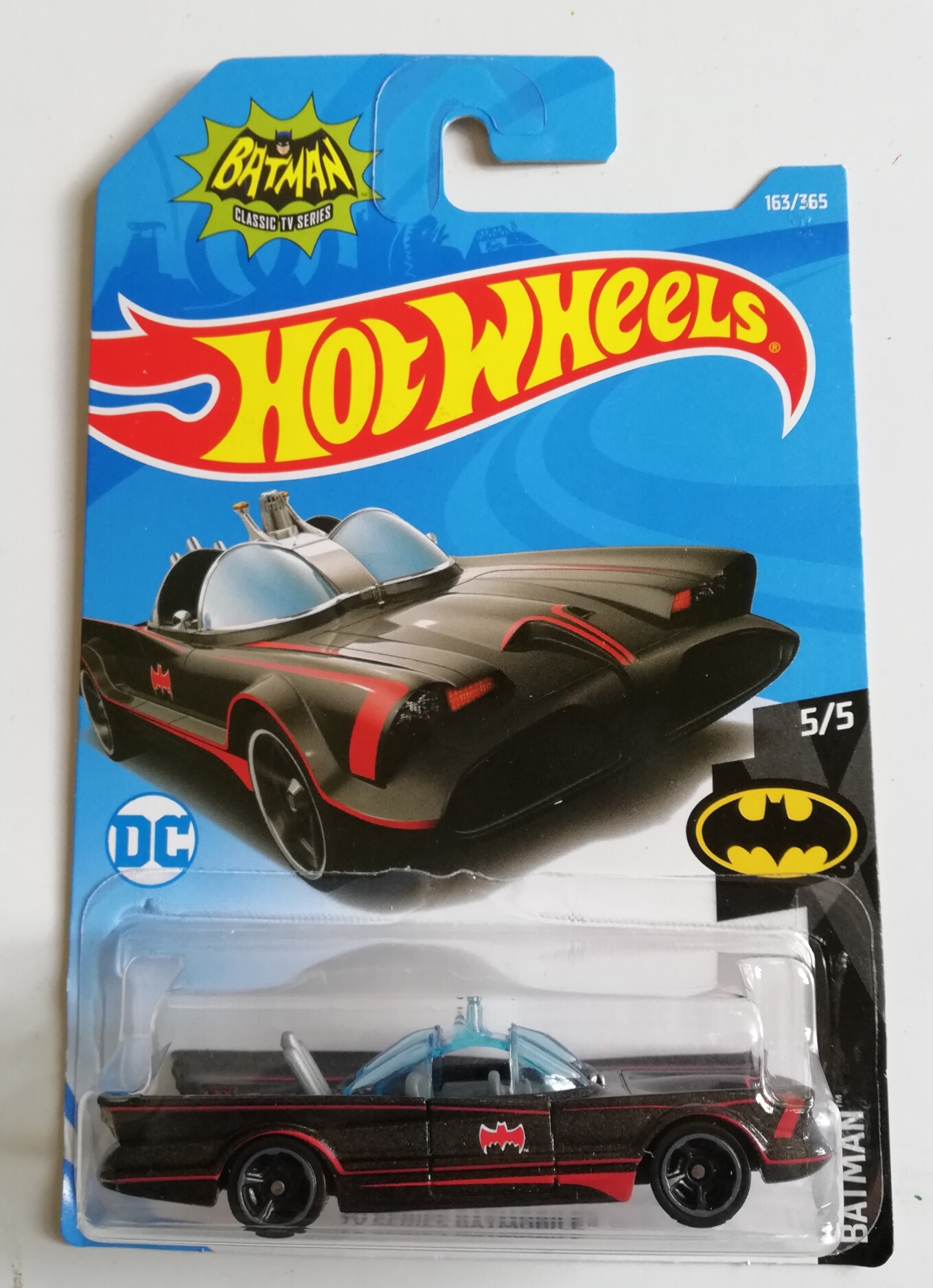 Die Cast Car from Hot Wheel, Model, Batman (DC) Series#Classic TV Series 163/365 "TV Series Batmobile" โมเดลรถเหล็กจาก ฮอทวีล รถแบทแมน "แบทโมบิล TV Series"