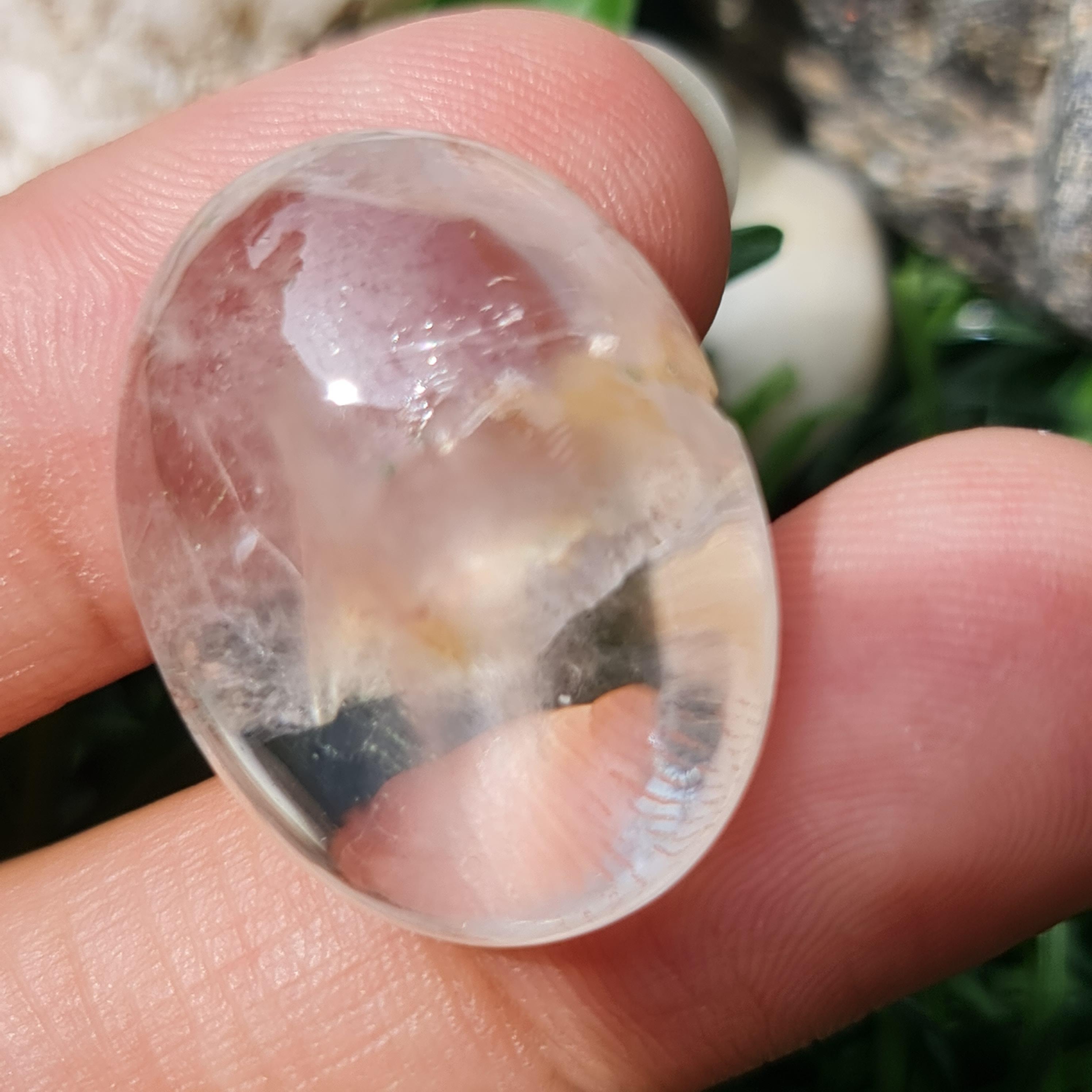 โป่งข่าม ควอตซ์ Rutilated Quartz 29.57 กะรัต Cts. พลอยแท้ อัญมณีมงคลประจําวันเกิด เครื่องประดับพลอย