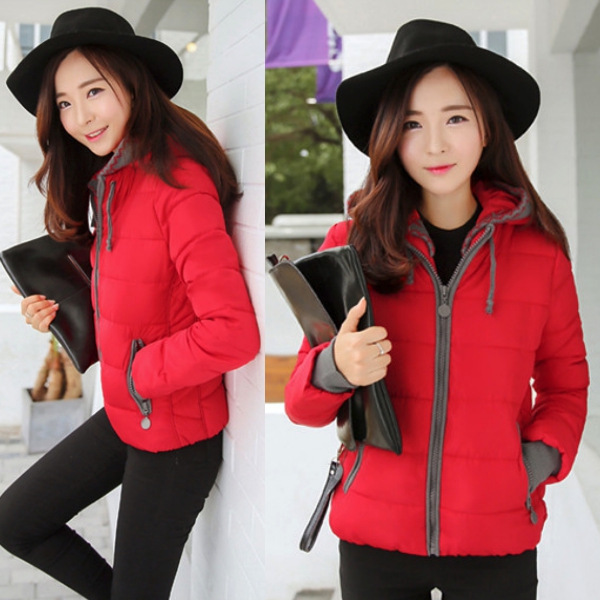 เสื้อโค้ทกันหนาวใส่ติดลบลุยหิมะได้ ฮู้ดแต่งลายปัก (11947X)