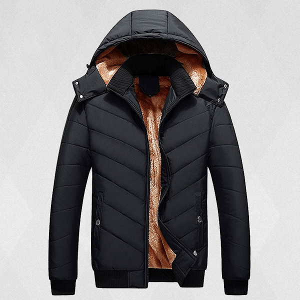 เสื้อโค้ทผู้ชาย รุ่นหนาบุซับขนแต่งฮู้ดถอดได้ (10119MM)