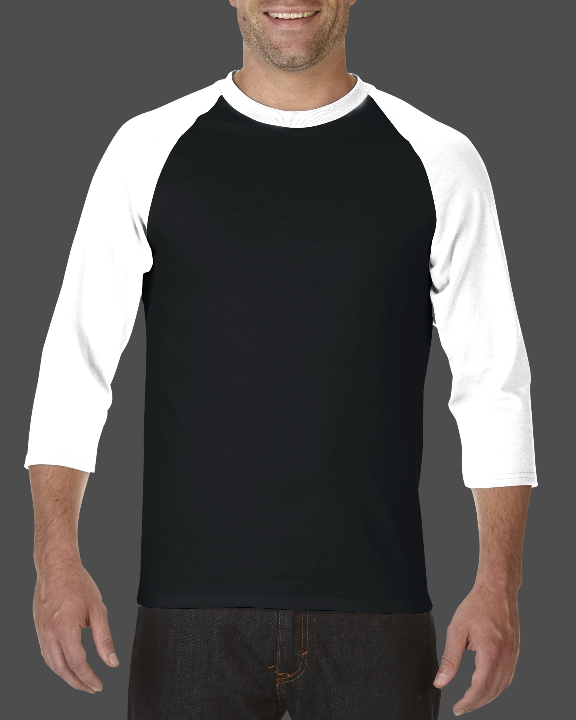 เสื้อยืด GILDAN 76700 ไหล่สโลปแขนสามส่วน