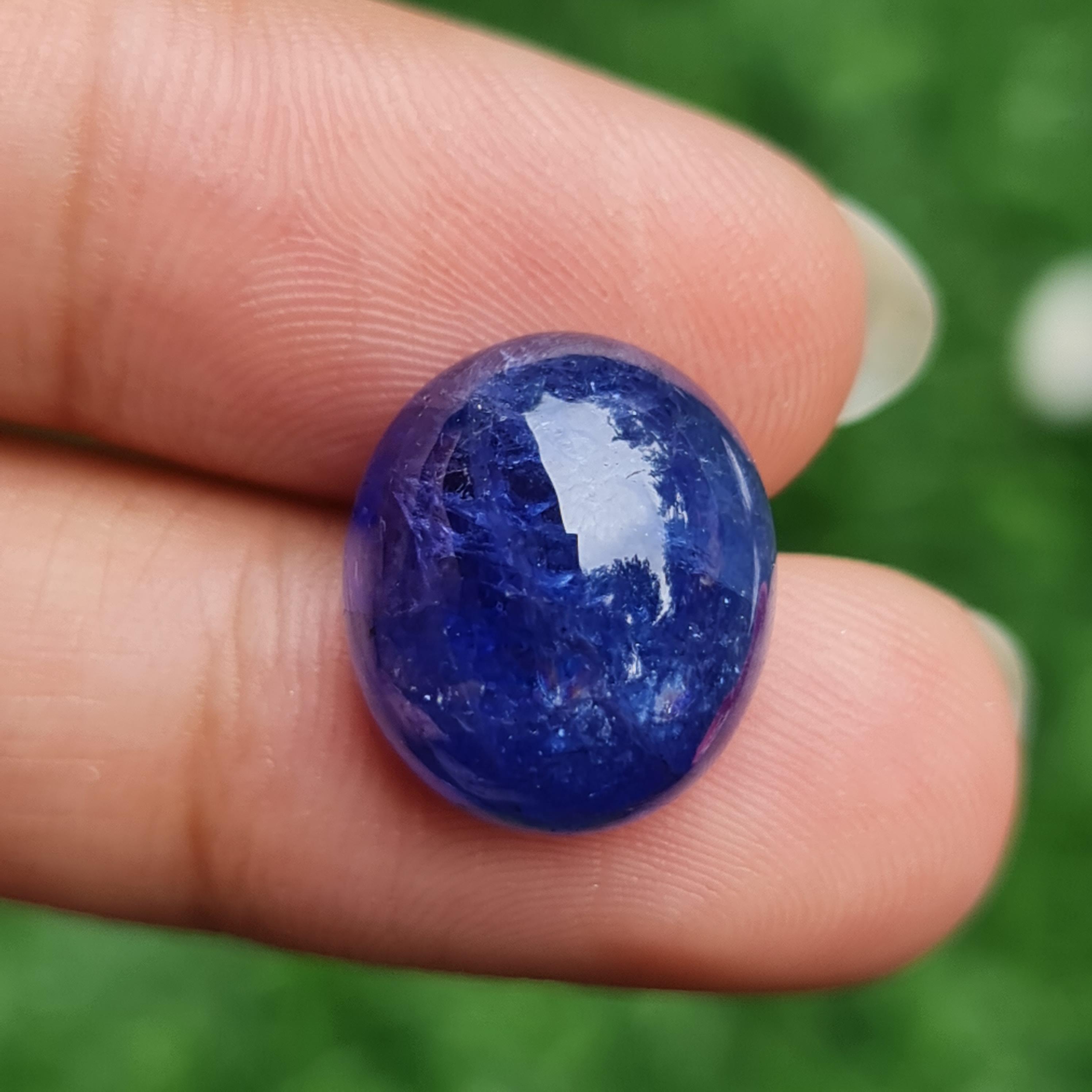 พลอย แทนซาไนท์ Tanzanite 14.95 กะรัต (Cts.) พลอยแท้ อัญมณีมงคลประจําวันเกิด เครื่องประดับพลอย