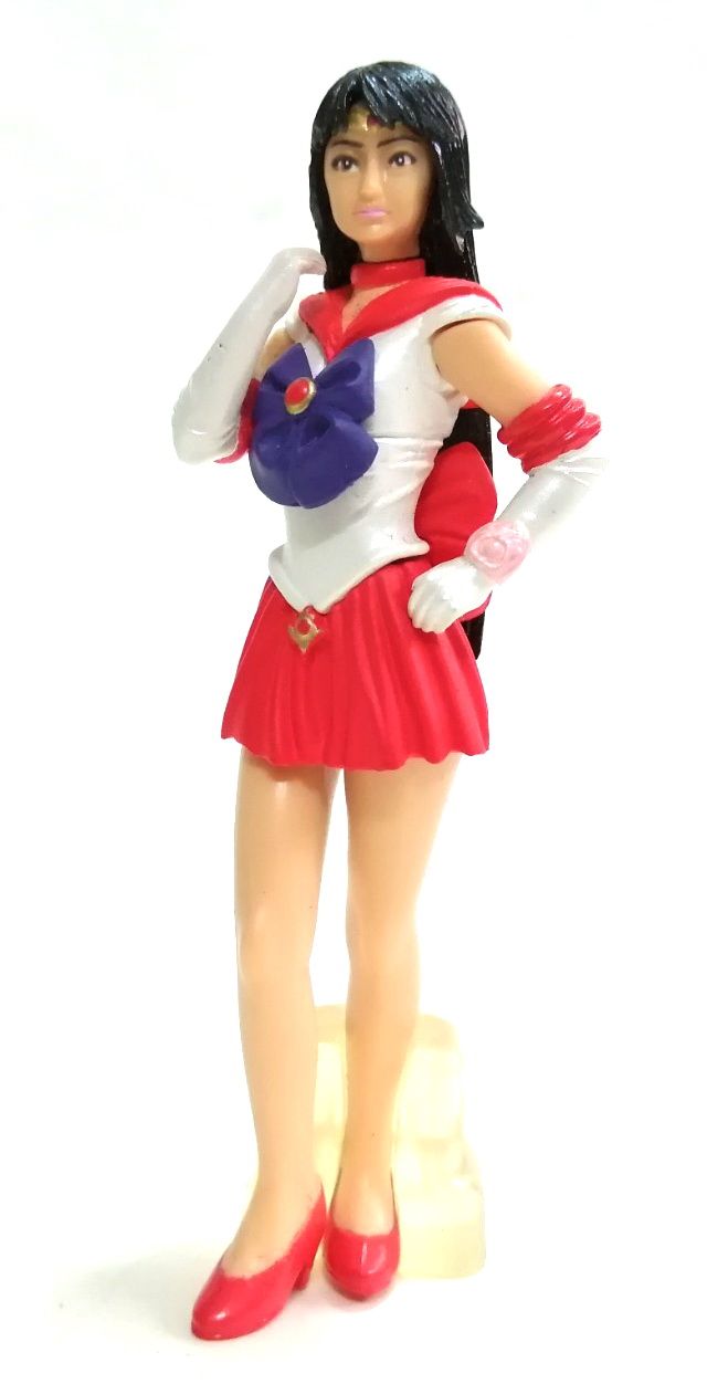 ของเล่น ของสะสม กาชาปองเซเลอร์มาร์ส sailor mars ชุดพิเศษ จากชุด live action ทีวีซีรีย์ ที่แกะหน้าจากนักแสดงจริง คือเคย์โกะ คิึิตากาว่า( keiko kitagawa)ที่รับบทsailor marsในสมัยนั้น กาชาปองตัวนี้สูง 11ซม. พร้อมฐานน้ำแข็งครบ สภาพสะสม เก่าเก็บ