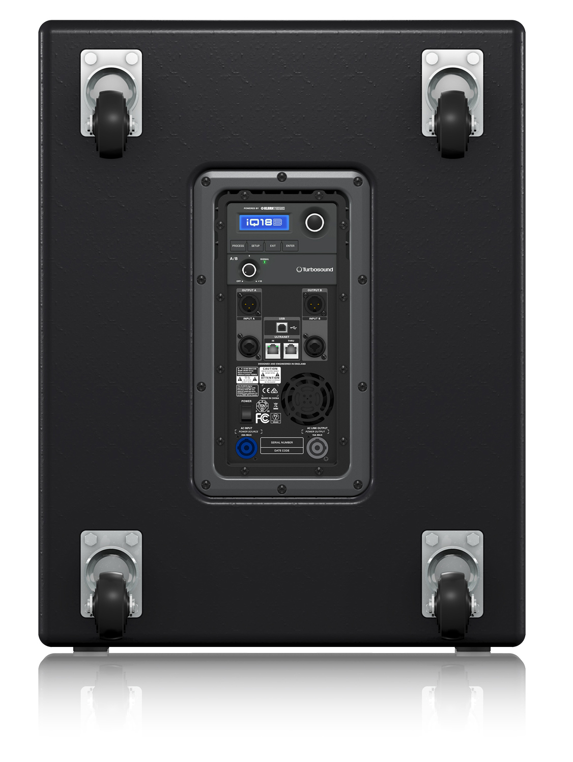 Turbosound iQ18B ตู้ลำโพงซับพร้อมขยายเสียง 3000 Watt 18" Powered Subwoofer with KLARK TEKNIK DSP Technology, Speaker Modelling and ULTRANET Networking