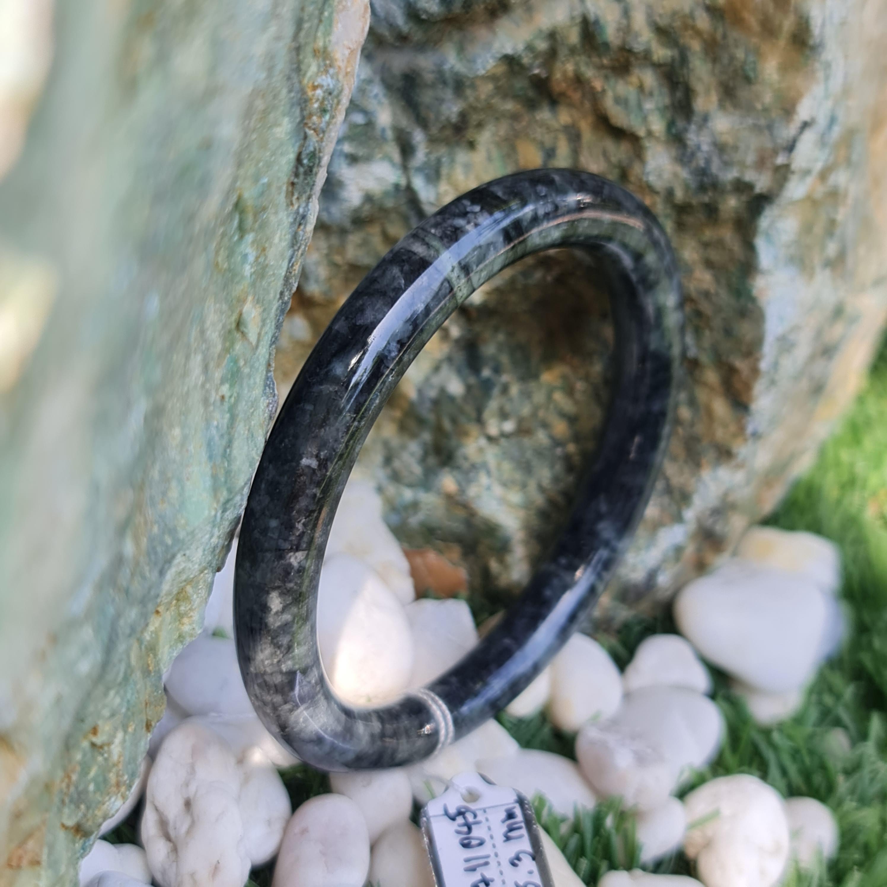 JB6711045 หยก พม่า แท้ Jade กำไลหยก (Jadeite bracelet) พม่า (Myanmar) 58.3 มม.