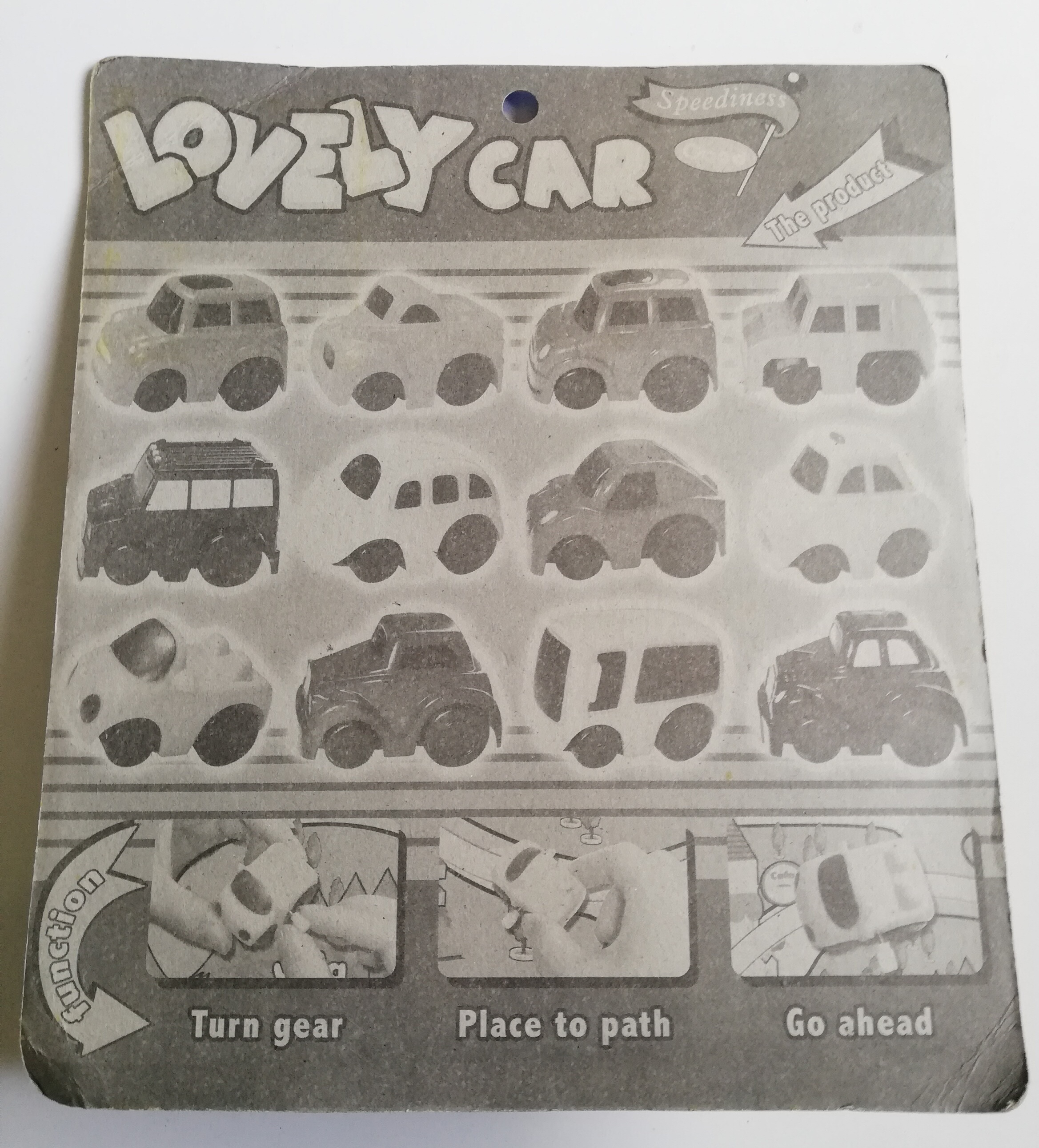 ของเก่าสะสม เกมส์รถไขลานวิ่งในรางจิ๊กซอร์ ของ LOVELY CAR สภาพเก่าเก็บตามสภาพ ยังไม่แกะแพค แบบ#1สีชมพู