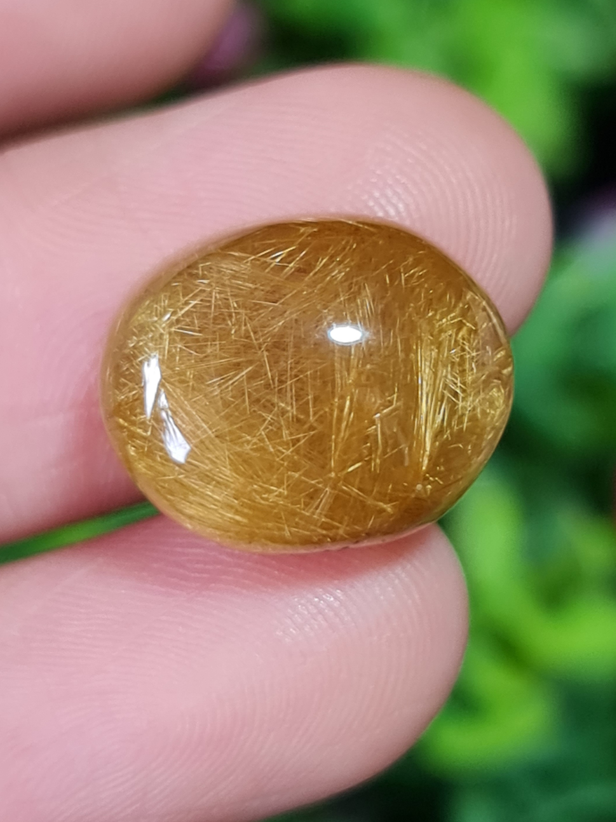 ไหมทอง ควอตซ์ Golden Rutilated Quartz 15.69 กะรัต Cts.พลอยแท้ อัญมณีมงคลประจําวันเกิด เครื่องประดับพลอย