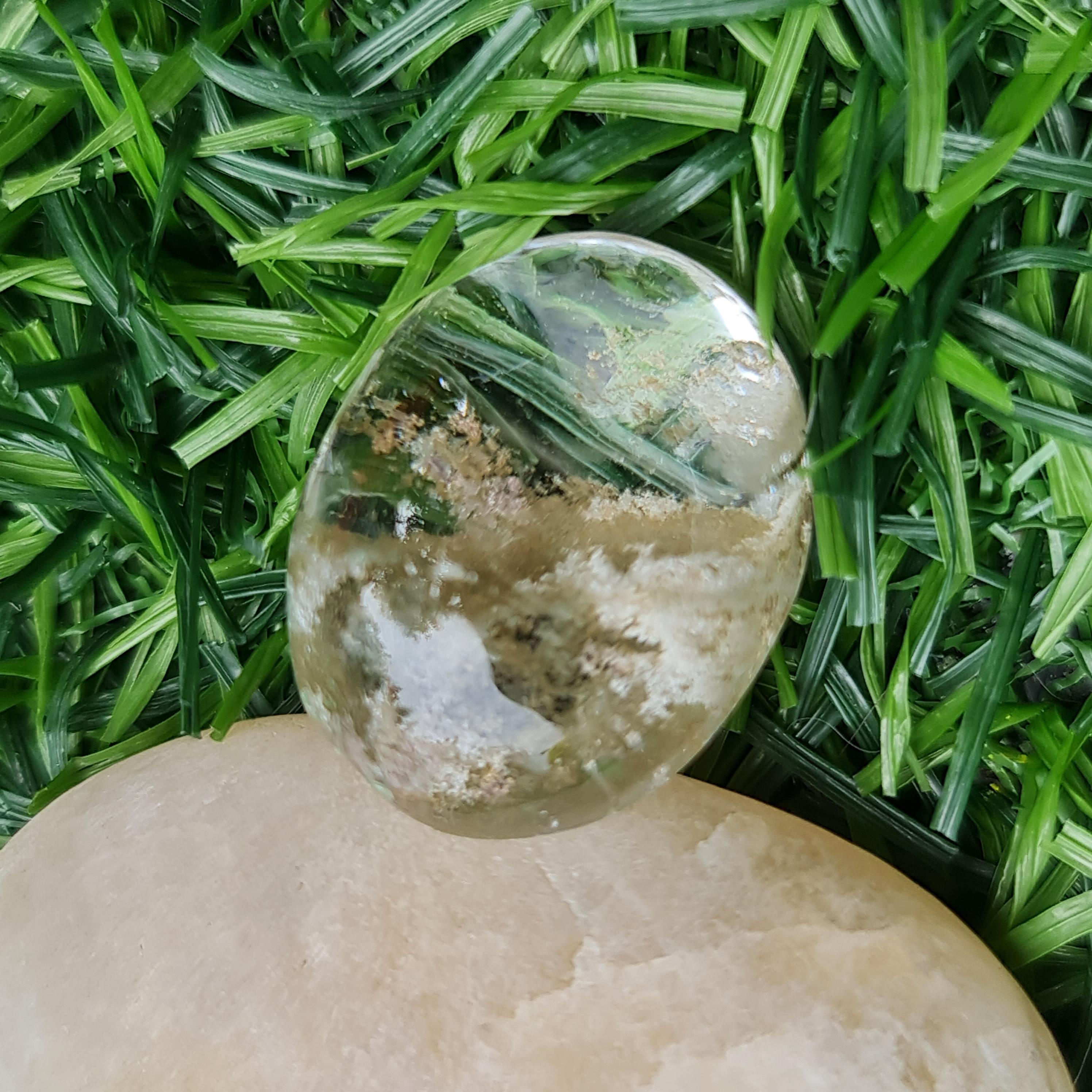 โป่งข่าม ควอตซ์ Rutilated Quartz 31.22 กะรัต Cts. พลอยแท้ อัญมณีมงคลประจําวันเกิด เครื่องประดับพลอย