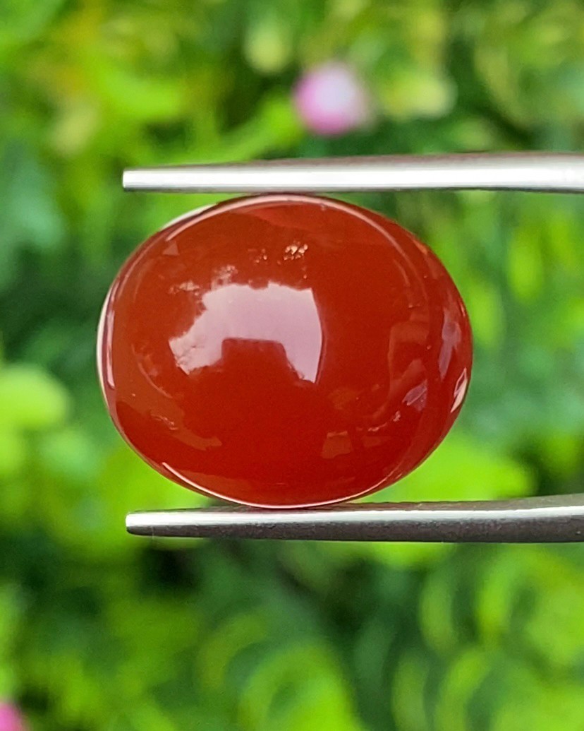 พลอย โมรา Natural Chalcedony 11.80 กะรัต (Cts.) พลอยแท้ อัญมณีมงคลประจําวันเกิด เครื่องประดับพลอย