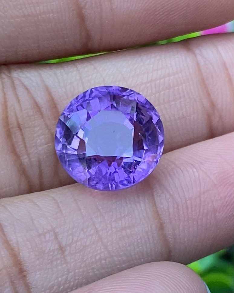 พลอย อเมทิส Amethyst 9.88 กะรัต (Cts.) พลอยแท้ อัญมณีมงคลประจําวันเกิด เครื่องประดับพลอย