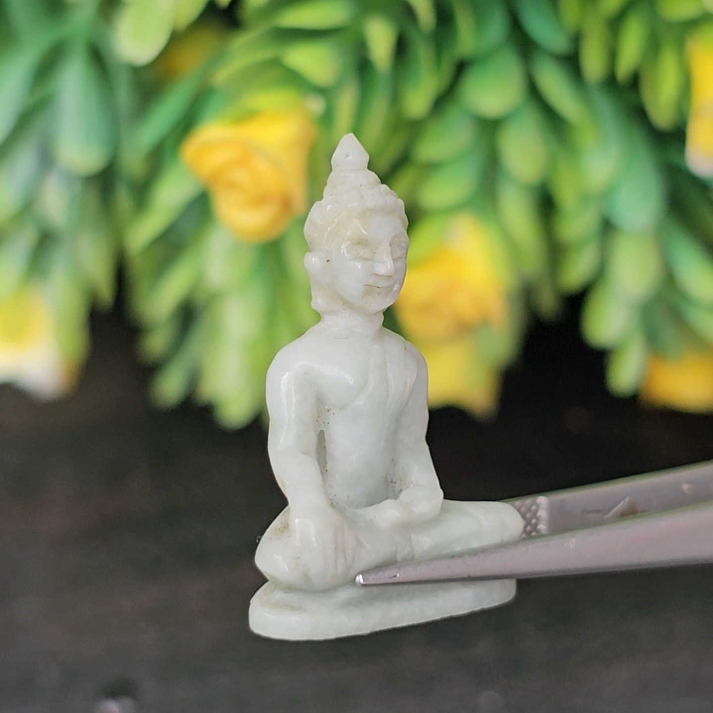 หยก แกะสลัก รูป พระ (Burmese jadeite) 16.83 กะรัต (cts.) หยก พม่า แท้